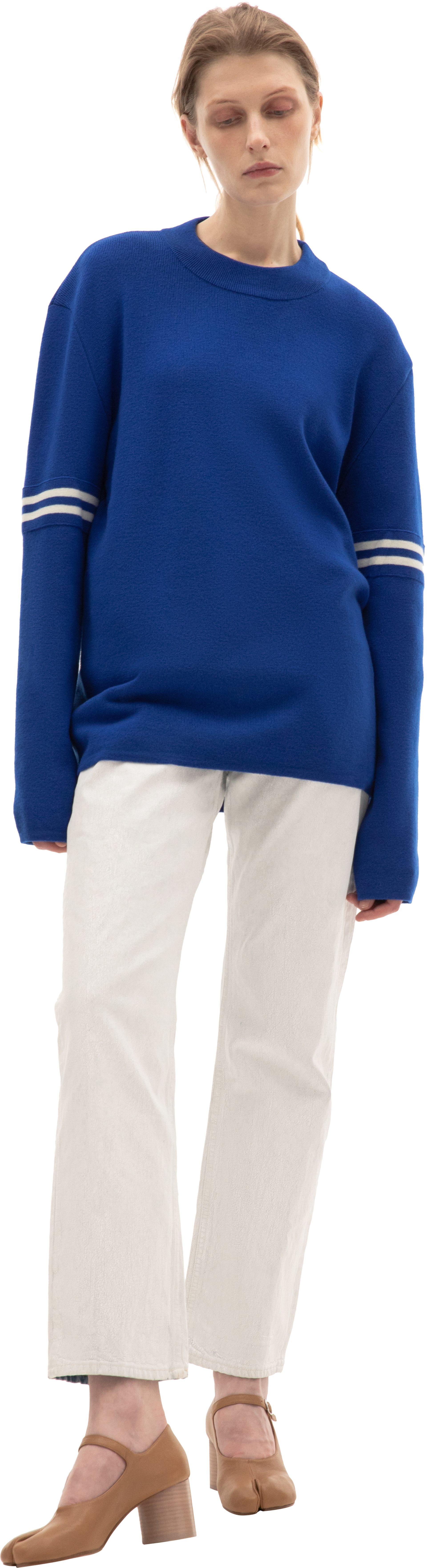 Maison Margiela Blue Striped Wool Jumper