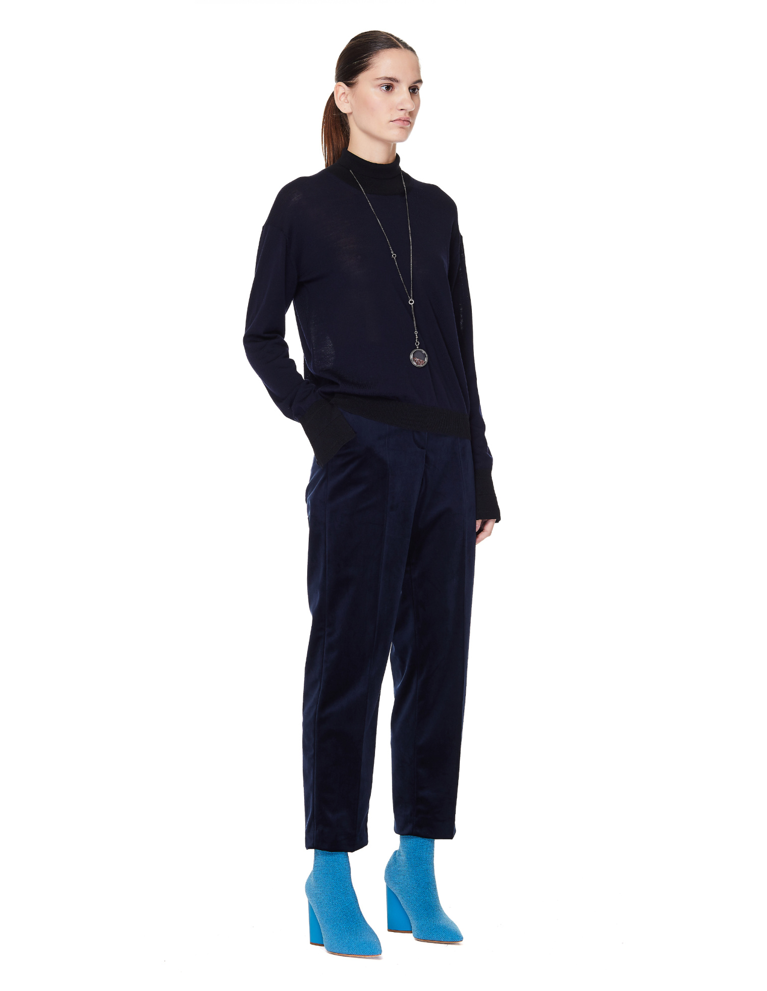 Golden Goose Navy Blue Velvet Trousers