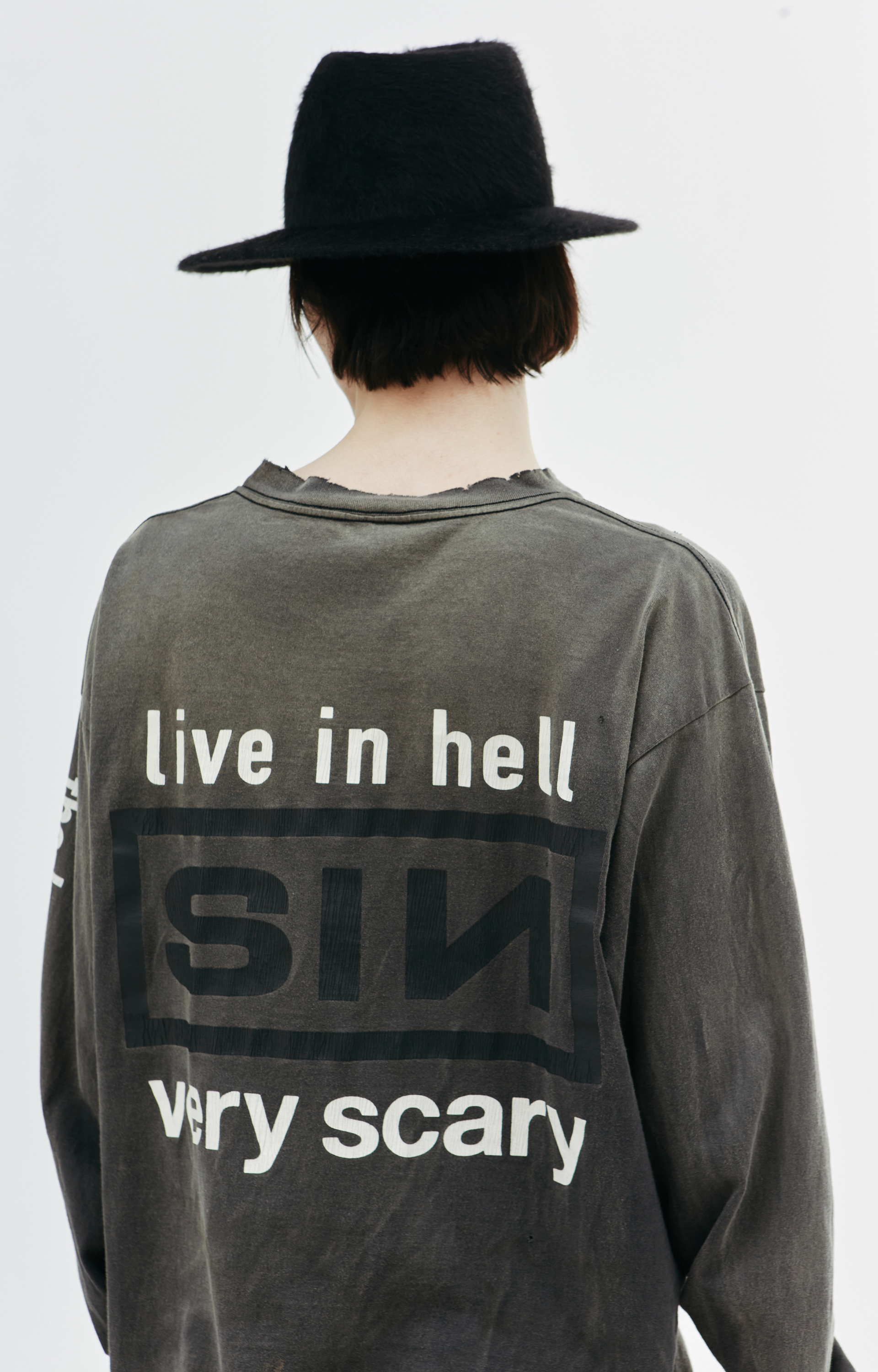 Saint Michael Sin printed long sleeve t-shirt