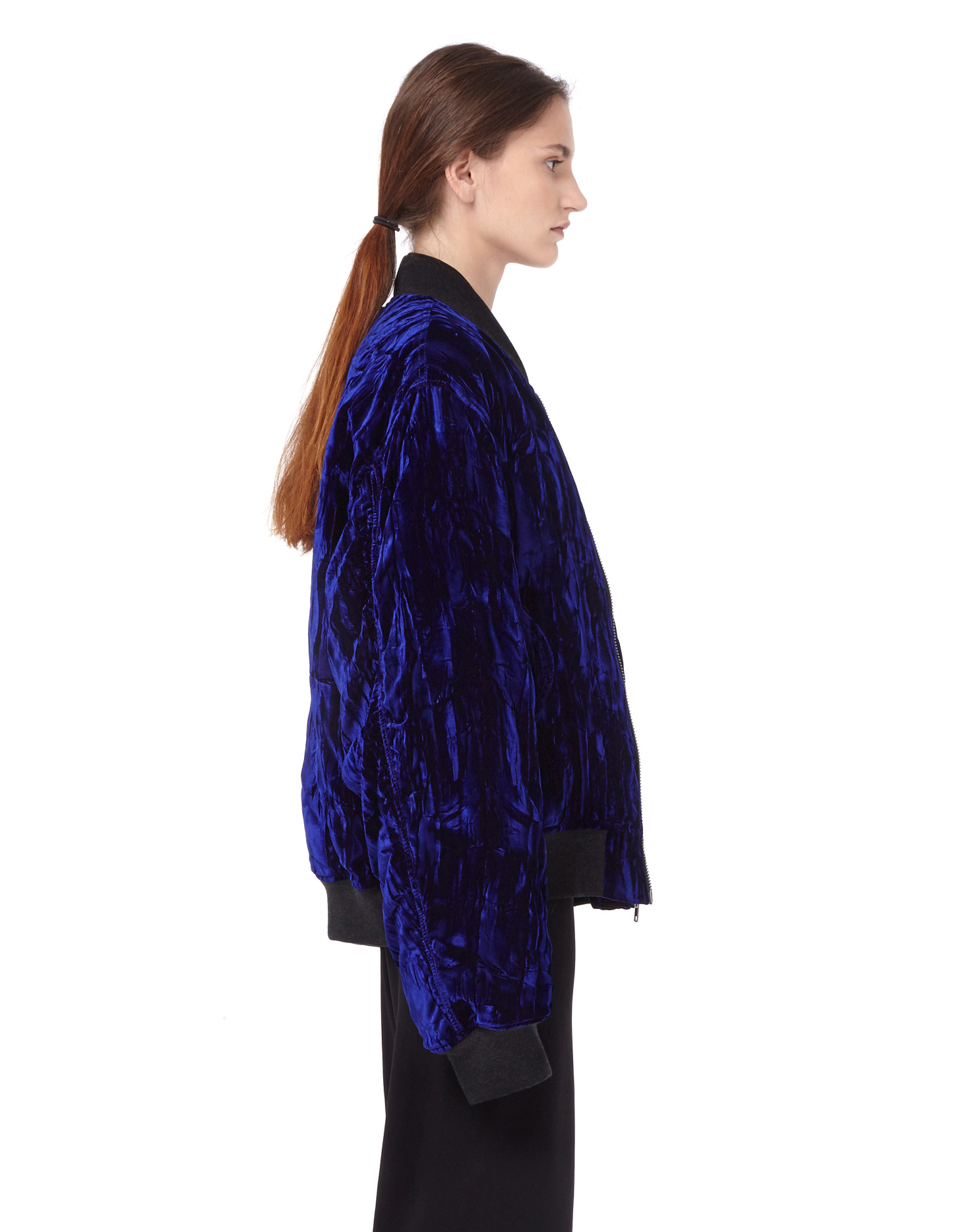 Haider Ackermann Velvet bomber jacket