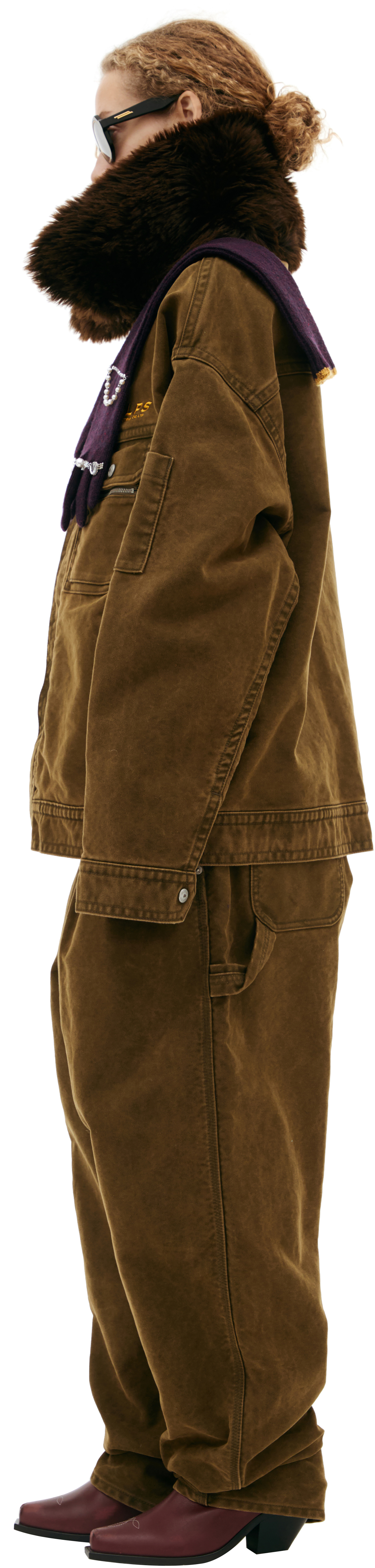 Buy Doublet women brown fur collar jacket for $630 online on SV77 