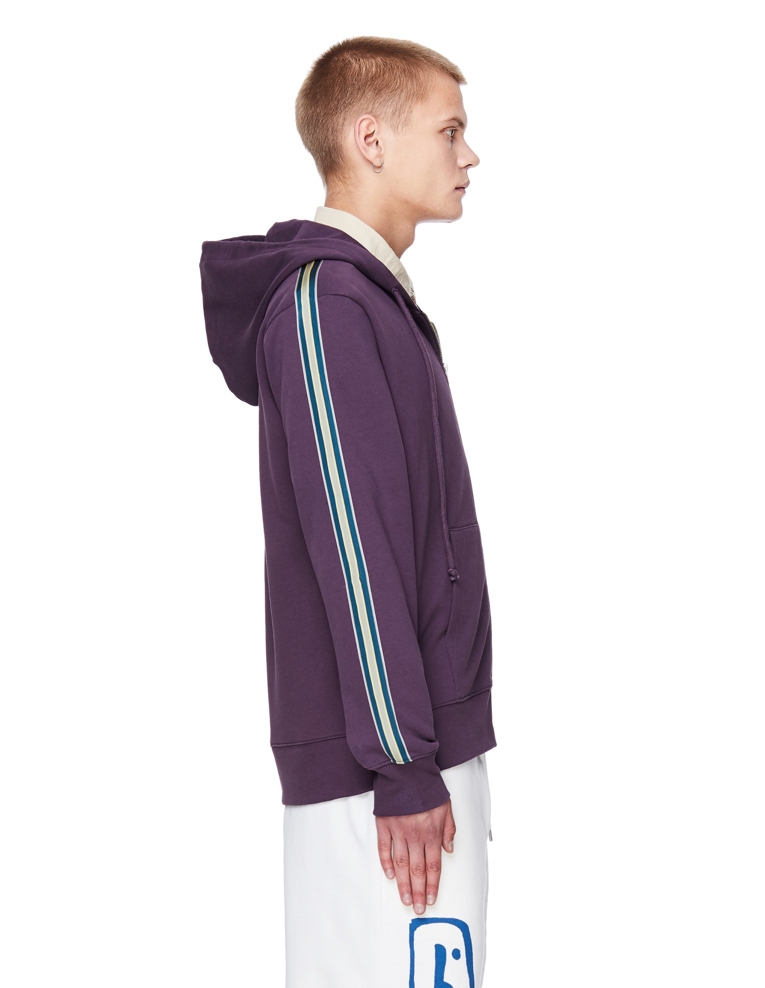 Pigalle Purple Cotton Zip-Up Hoodie