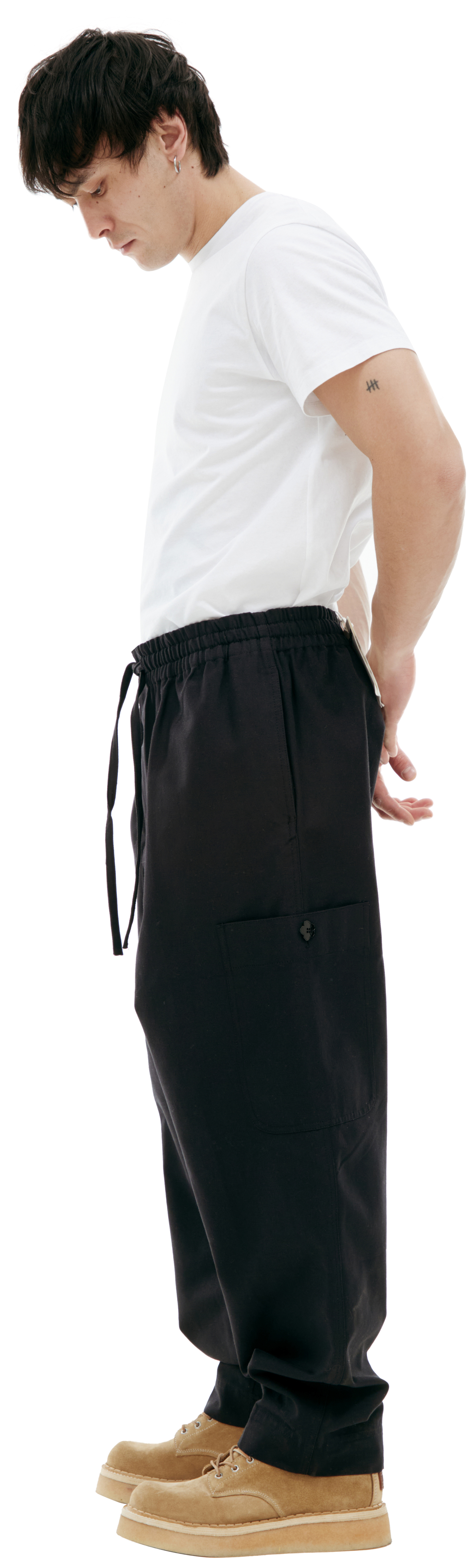 KENZO Black cuffed trousers