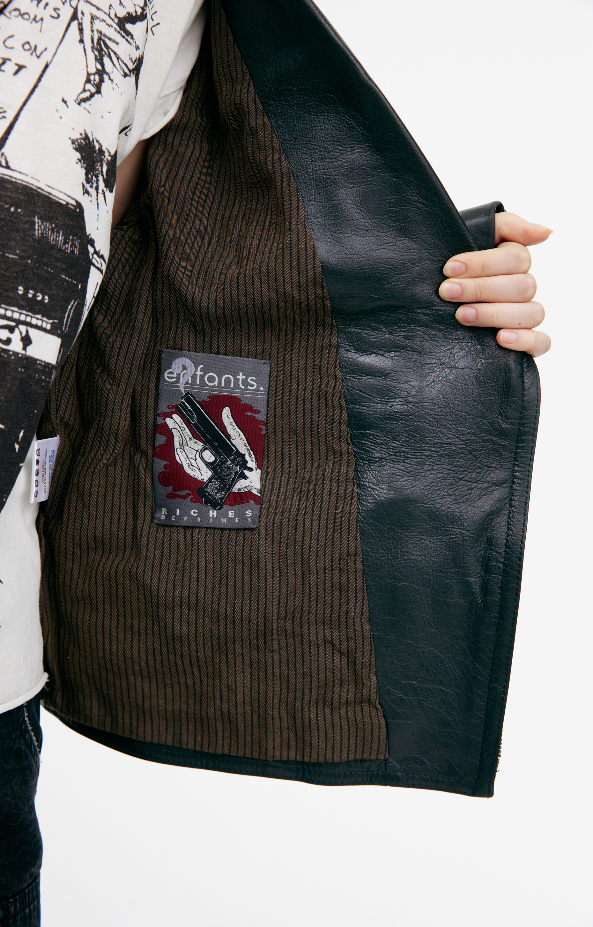 Enfants Riches Déprimés Green leather jacket