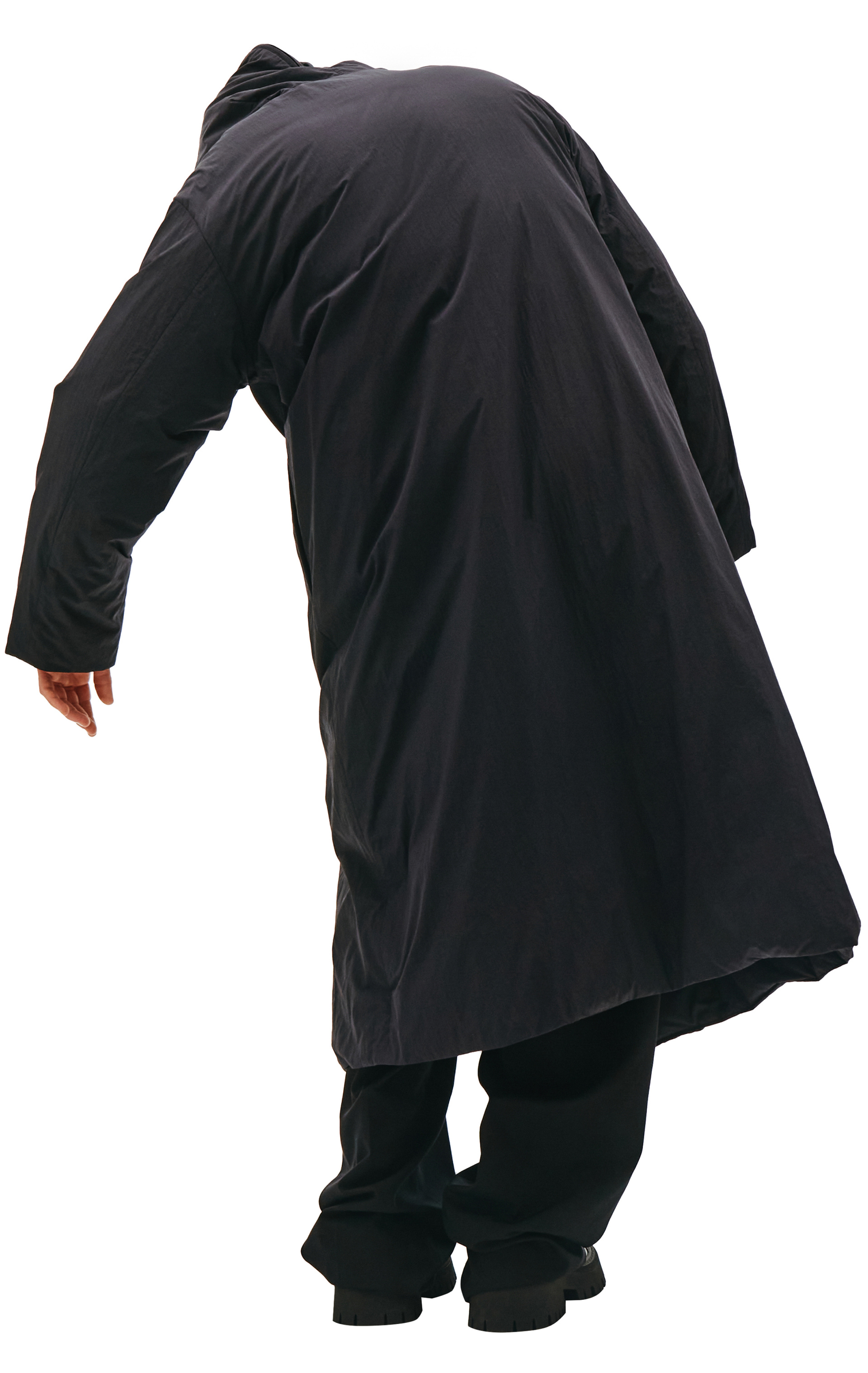 Jil Sander Black Long Hooded Parka