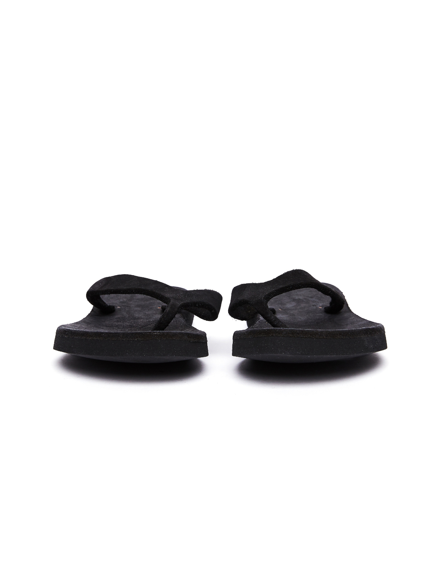 Guidi Black Leather Flip Flops