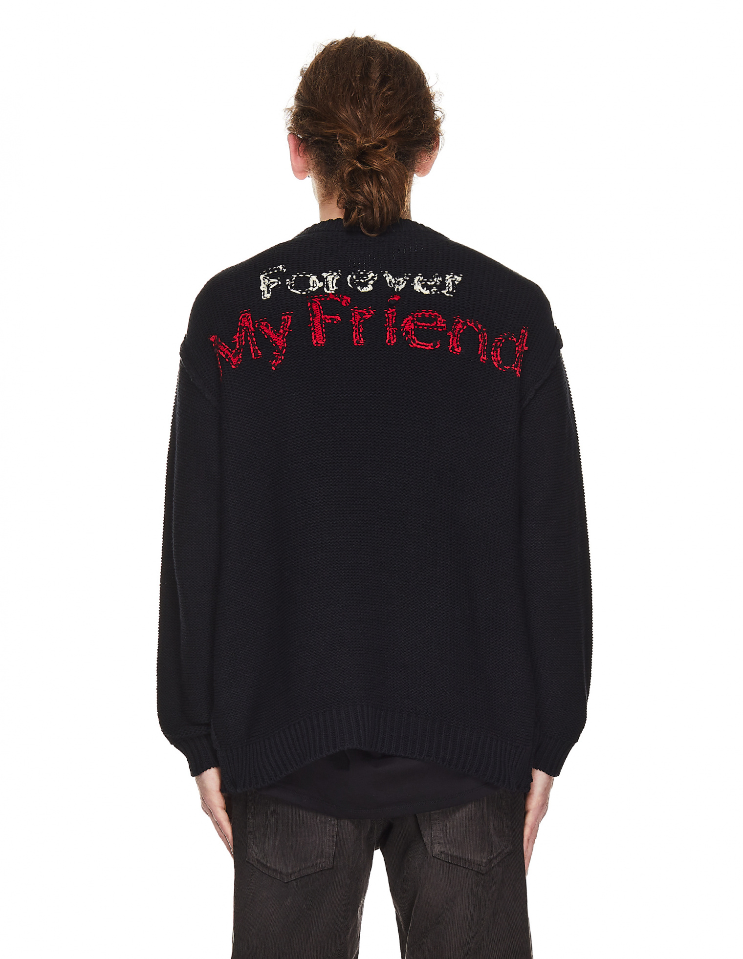 Doublet Black Forever My Friend Sweater