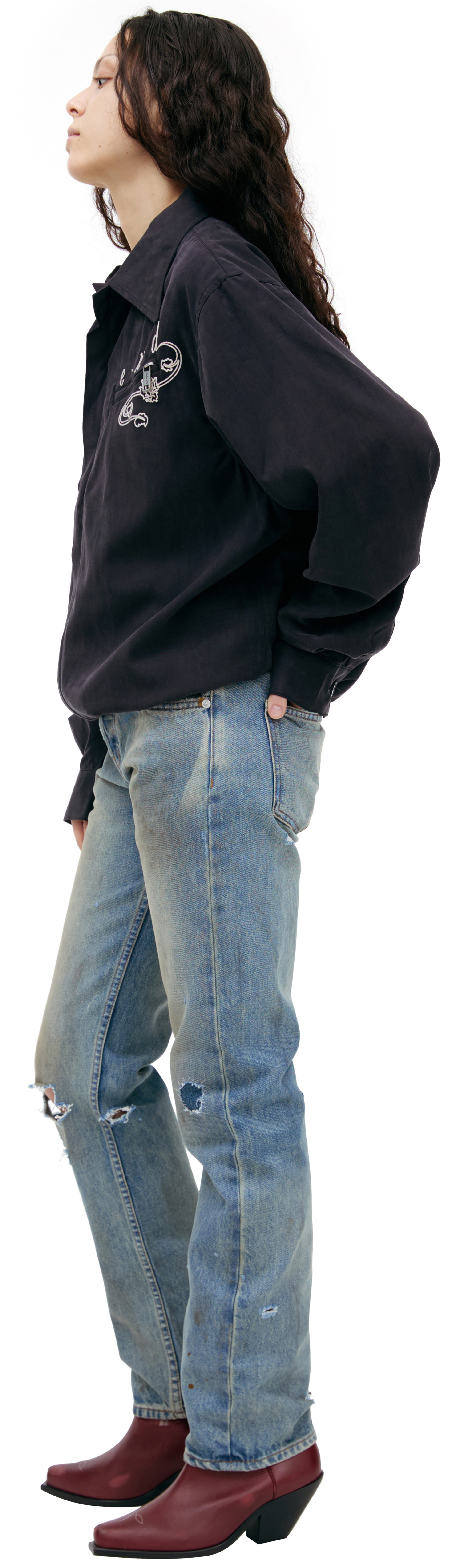 Enfants Riches Déprimés Black embroidered jacket