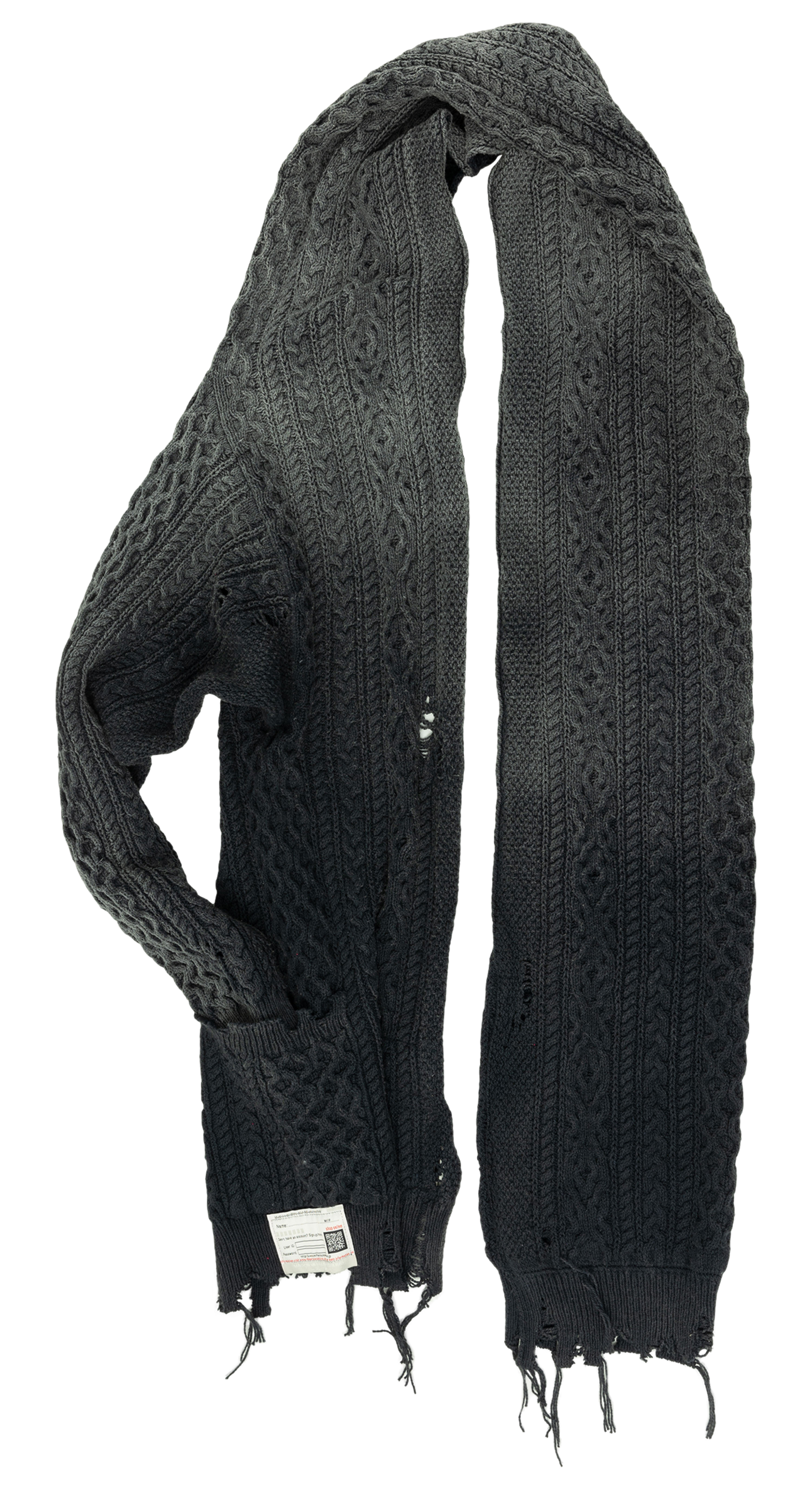 Maison Mihara Yasuhiro Knitted scarf with sleeve