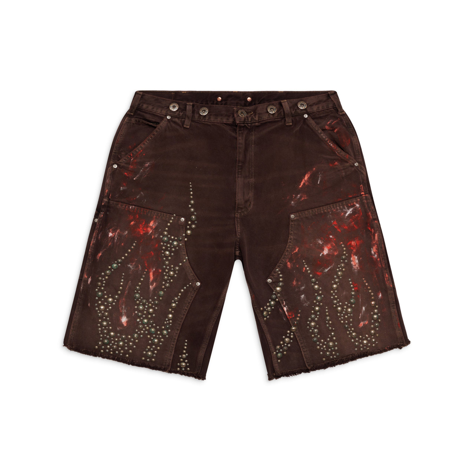 Hellstar Studded Denim Shorts