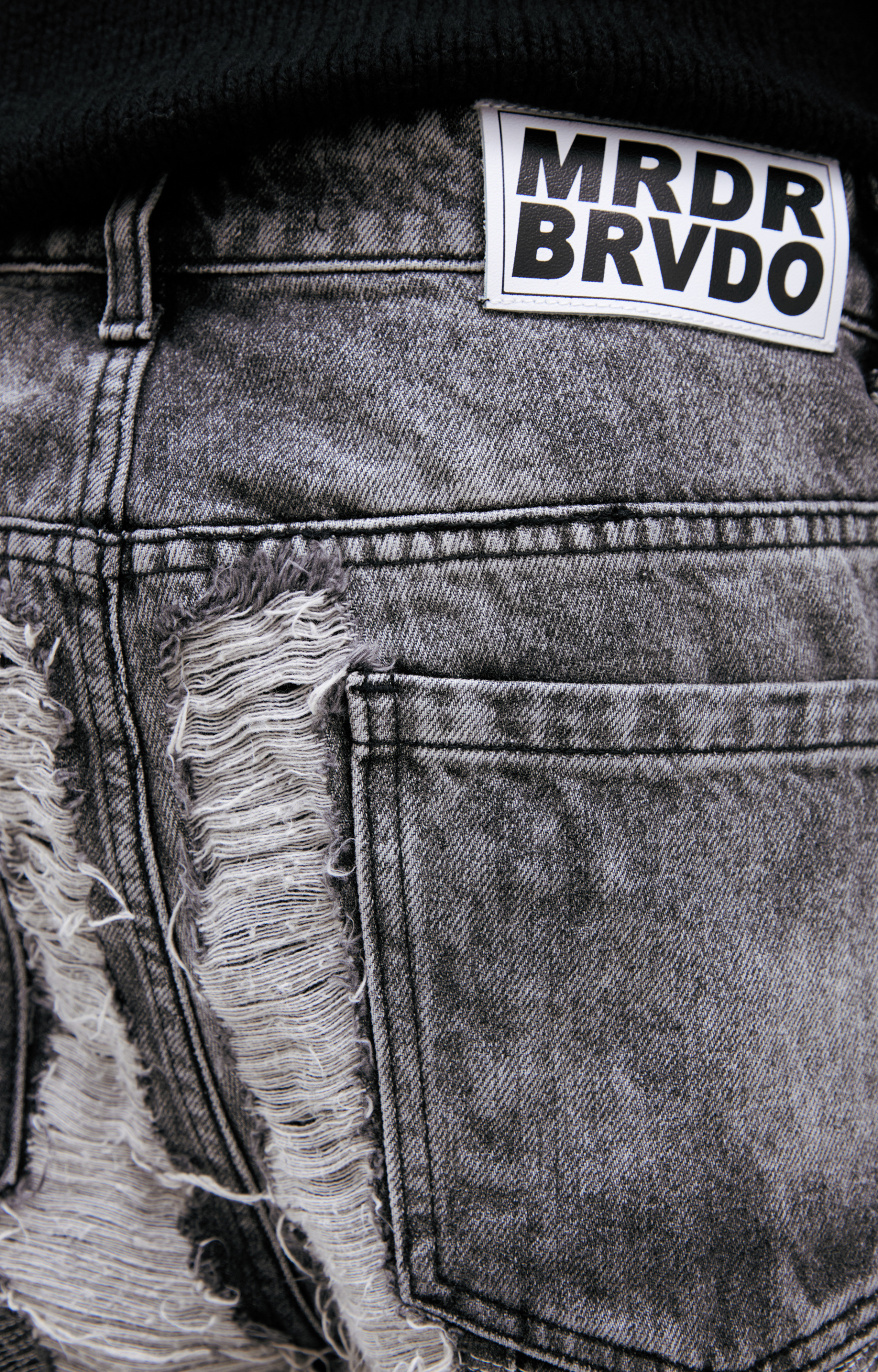 Who Decides War Jeans with stitching