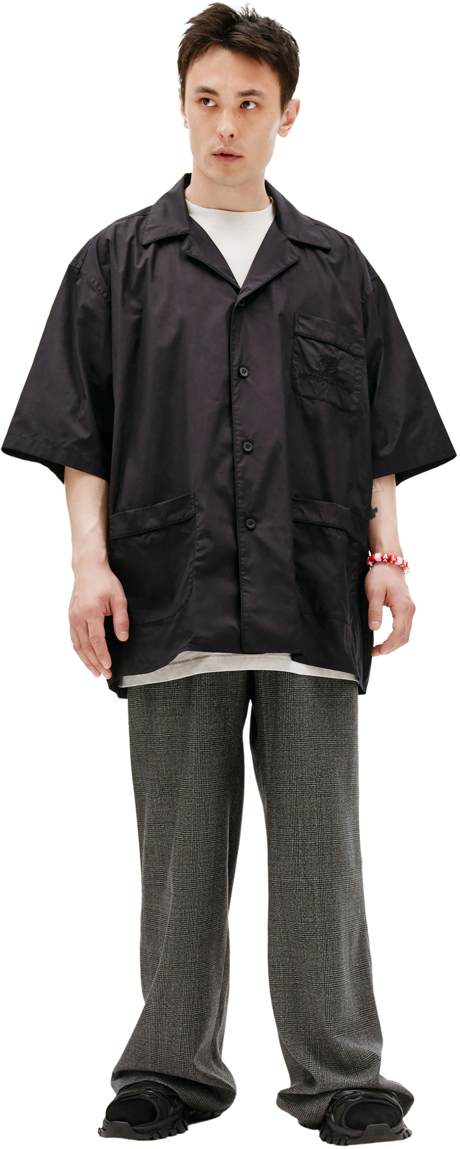 Balenciaga Черная рубашка oversize