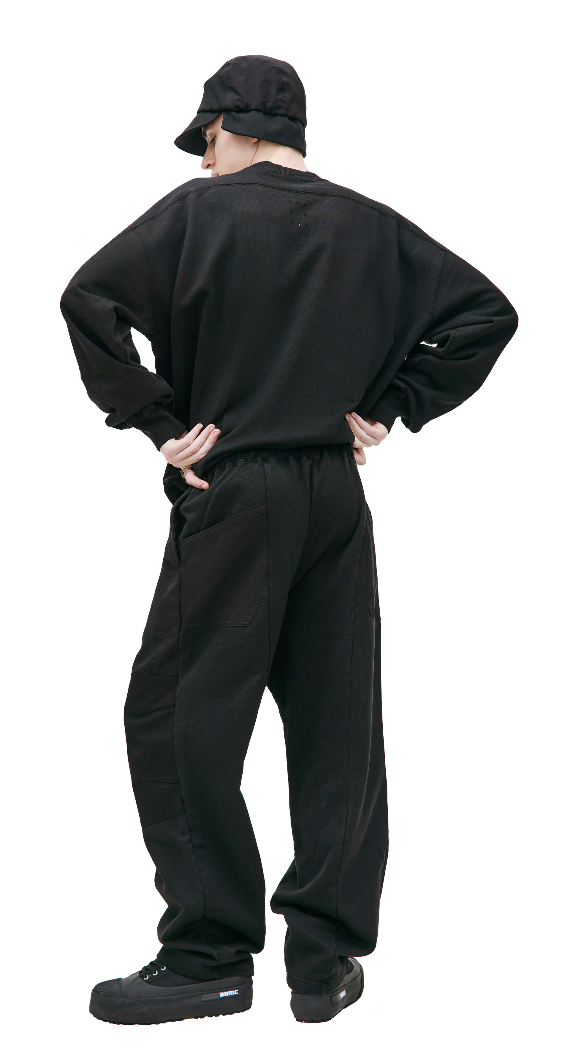 The Viridi-Anne Black paneled sweatpants