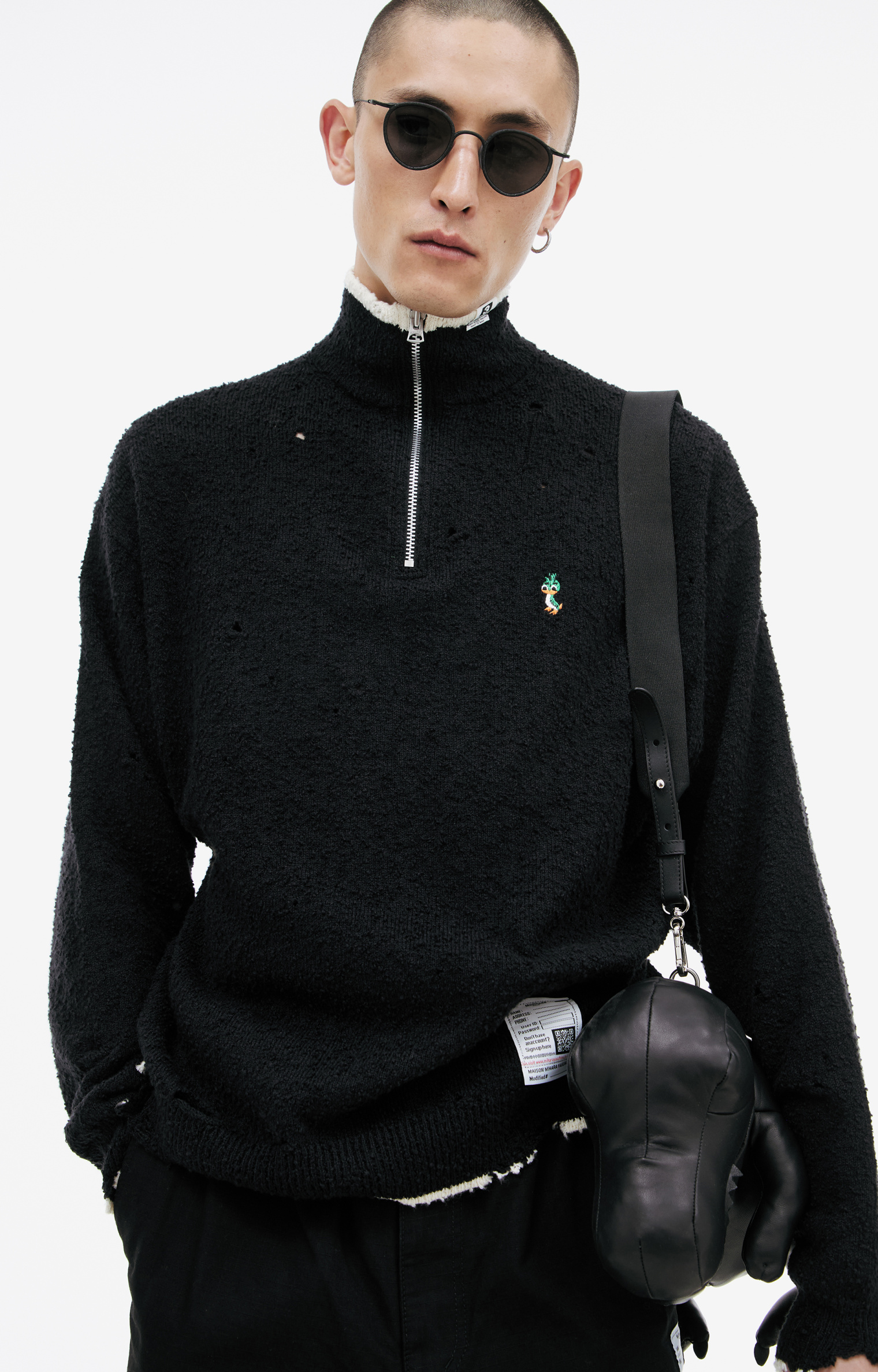 Maison Mihara Yasuhiro Knitted sweater with zipper