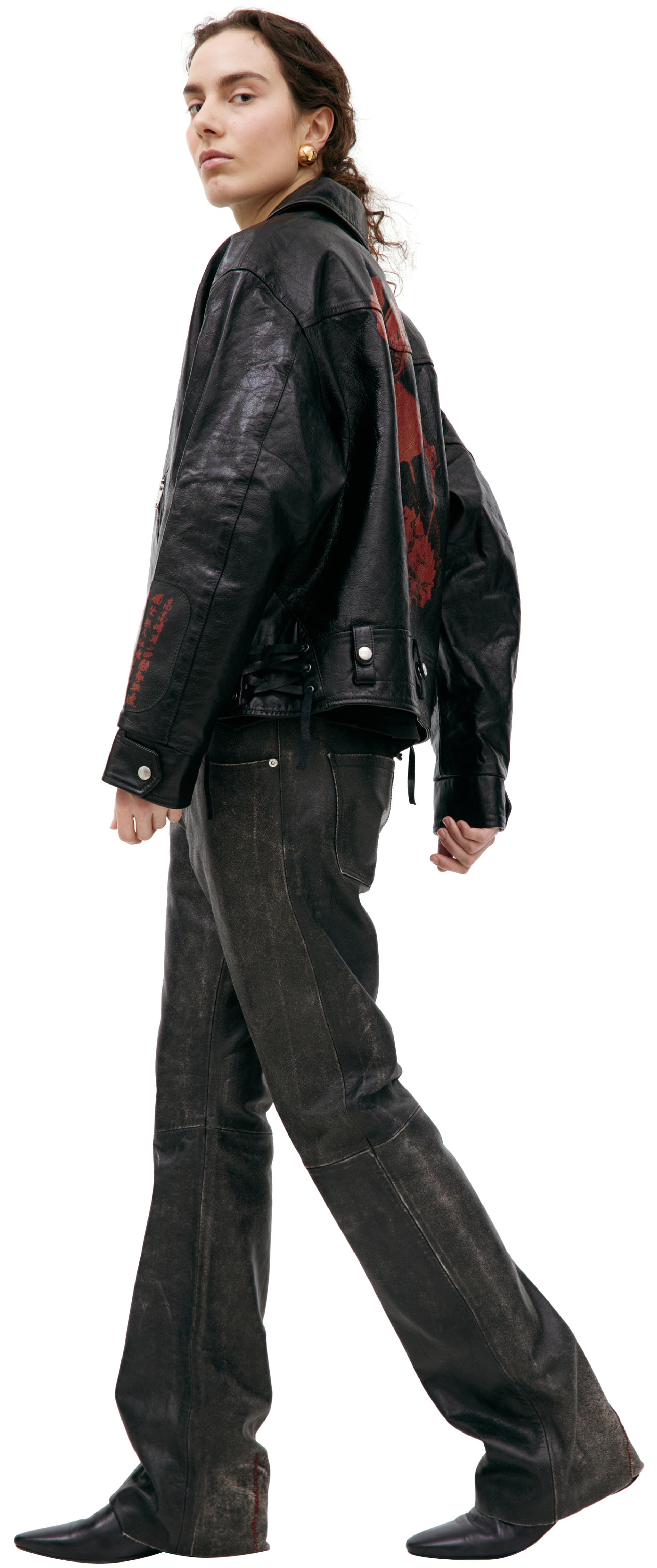 Enfants Riches Déprimés Leather print jacket