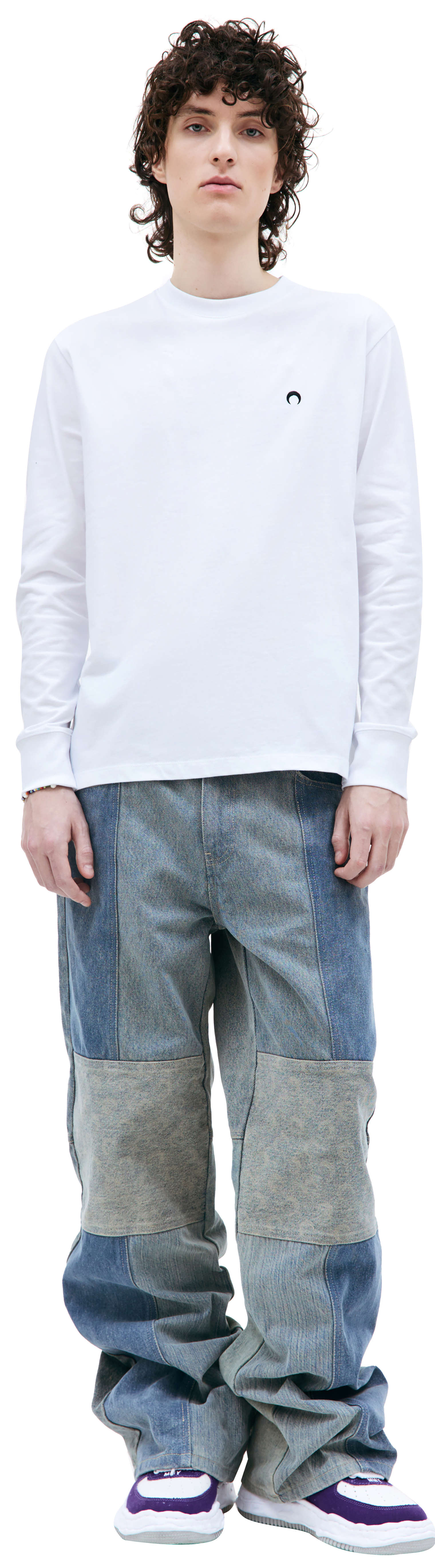 MARINE SERRE White embroidered longsleeve