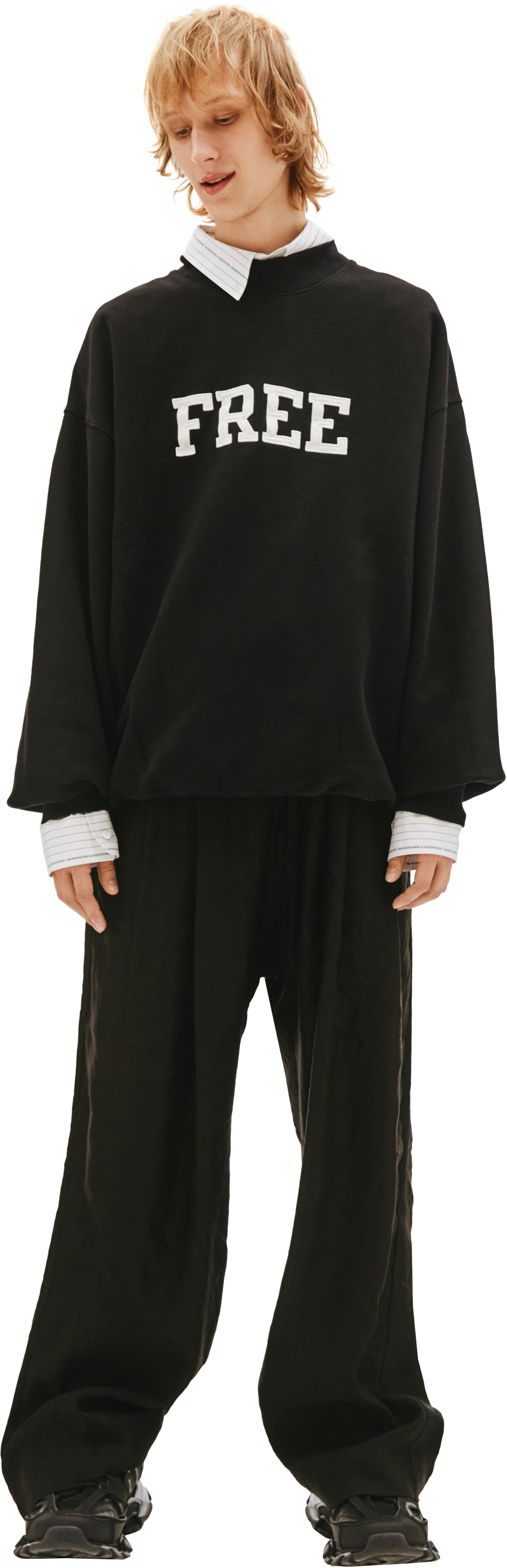 Balenciaga Black FREE Printed Sweatshirt