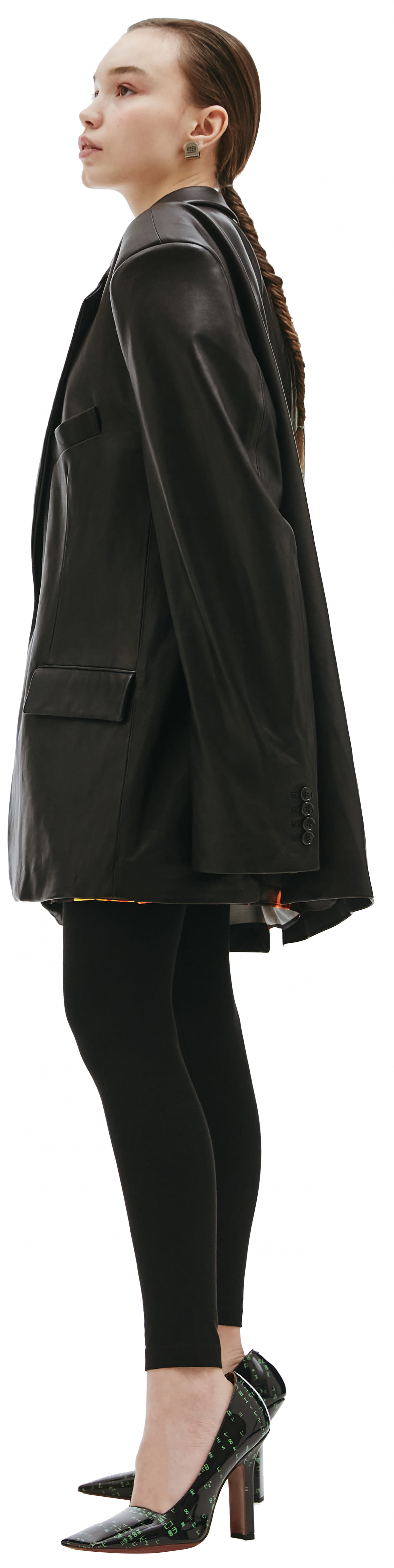 VETEMENTS Black leather blazer