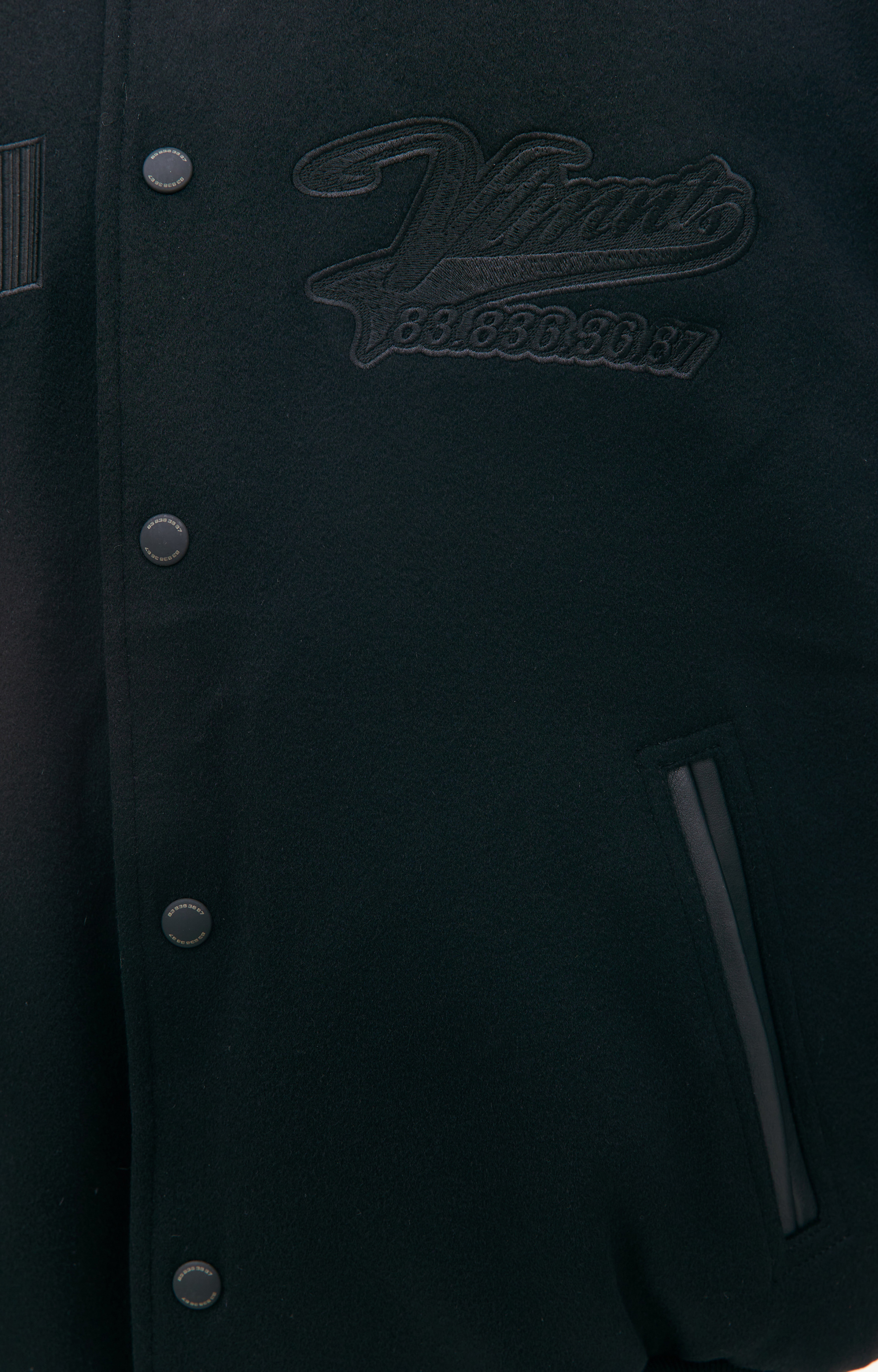 VTMNTS Black paneled bomber jacket