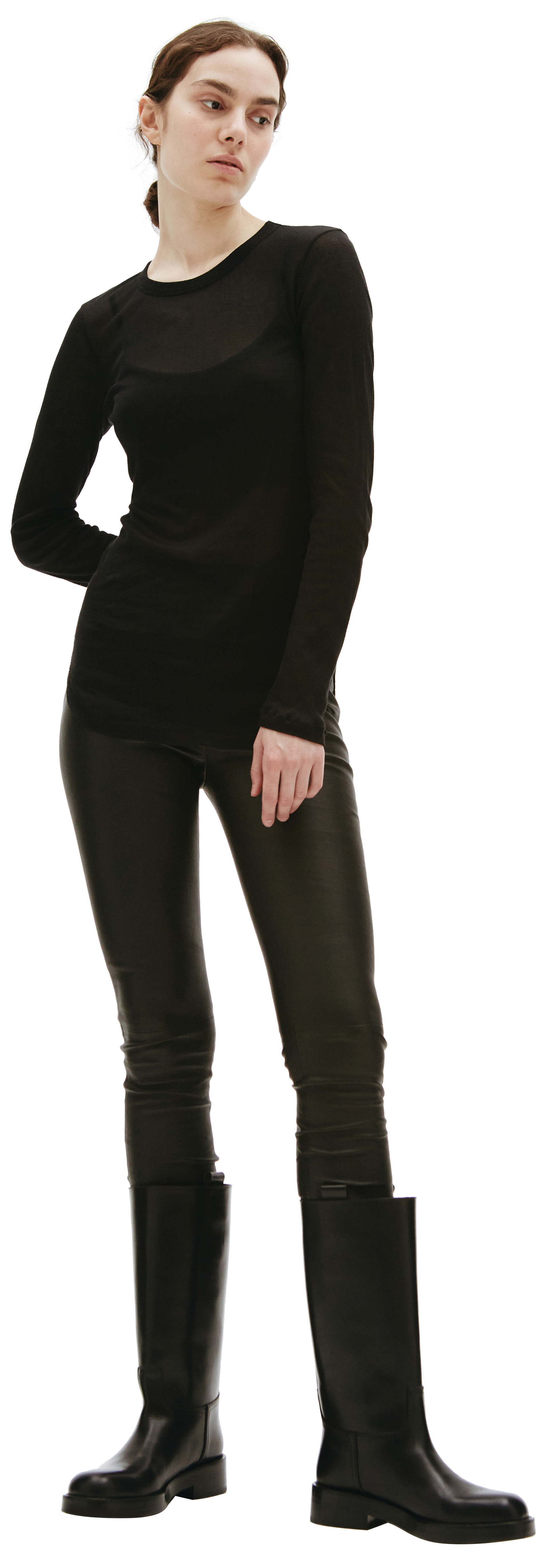 Ann Demeulemeester Black Karo Longsleeve