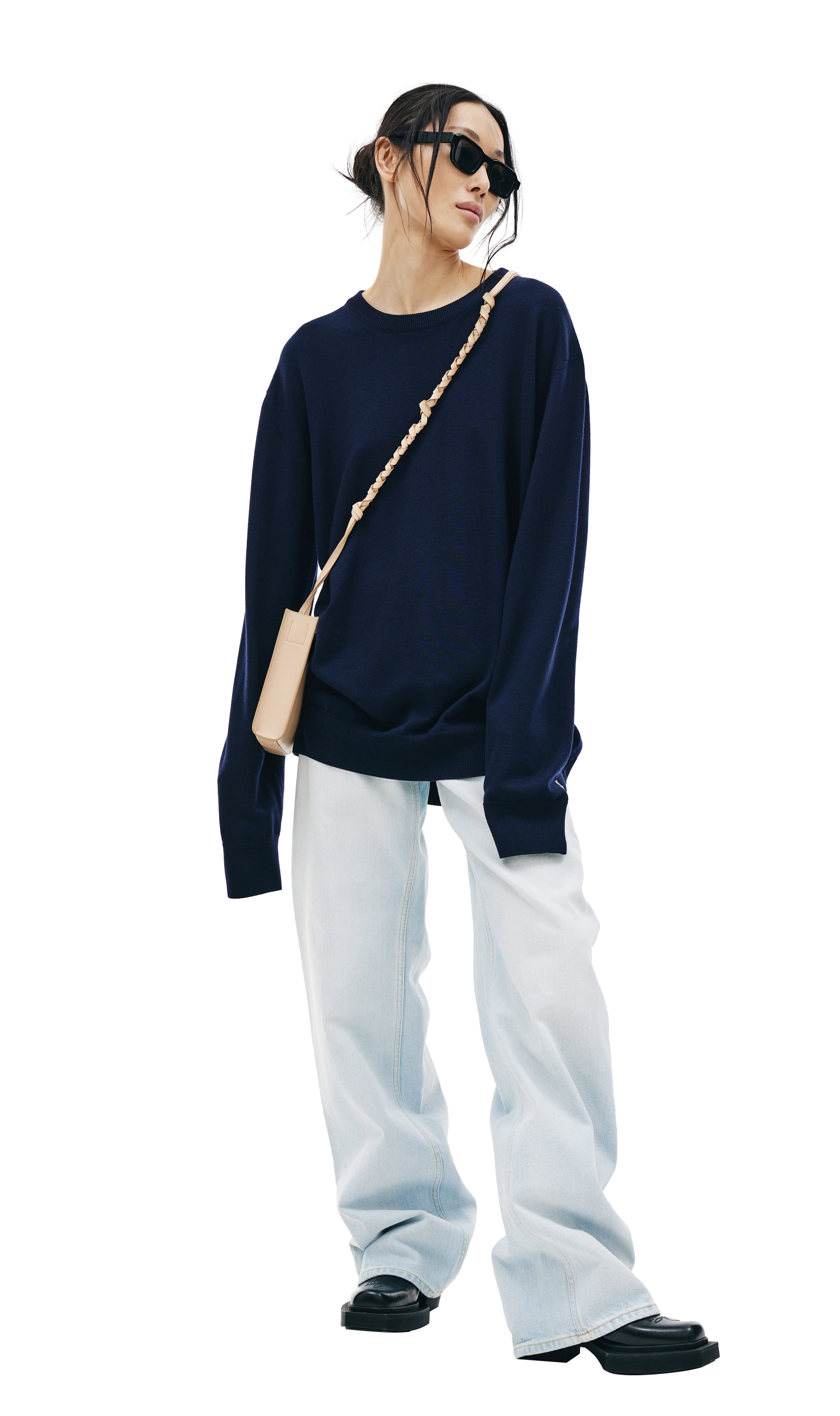 Jil Sander Tangle small leather bag