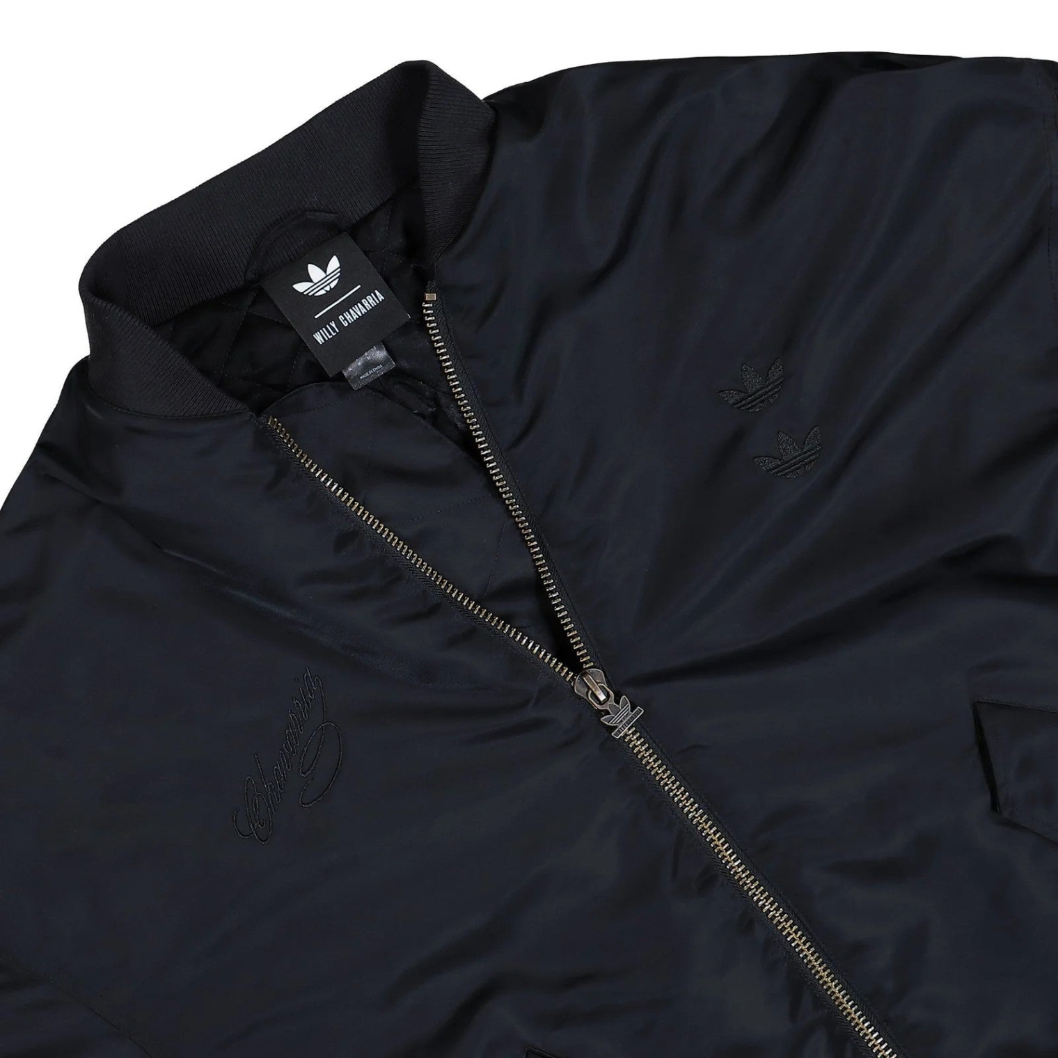 Buy Adidas men x willy chavarria satin bomber jacket for $500
