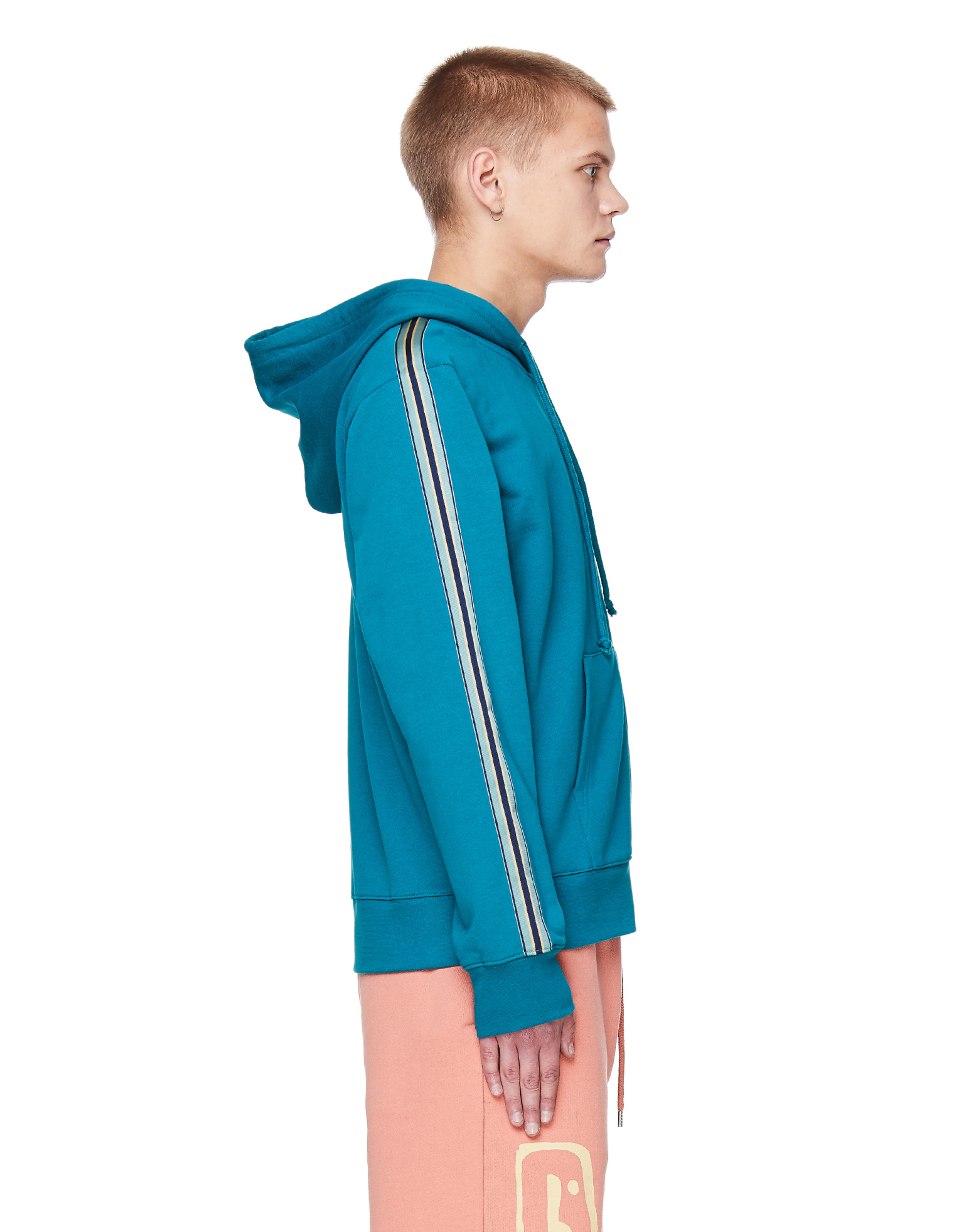 Pigalle Green Cotton Zip-Up Hoodie