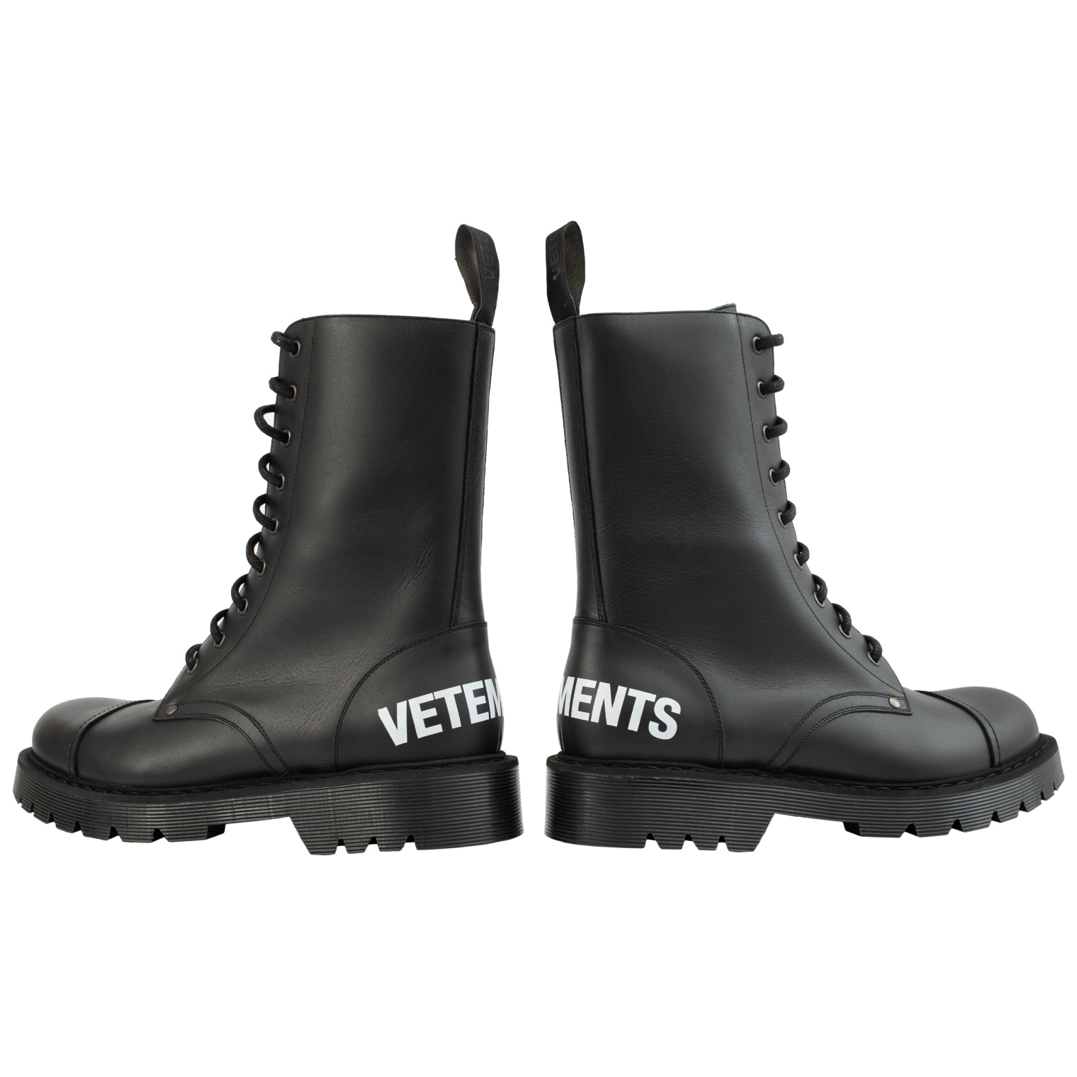 VETEMENTS Lace-up Logo Military Boots