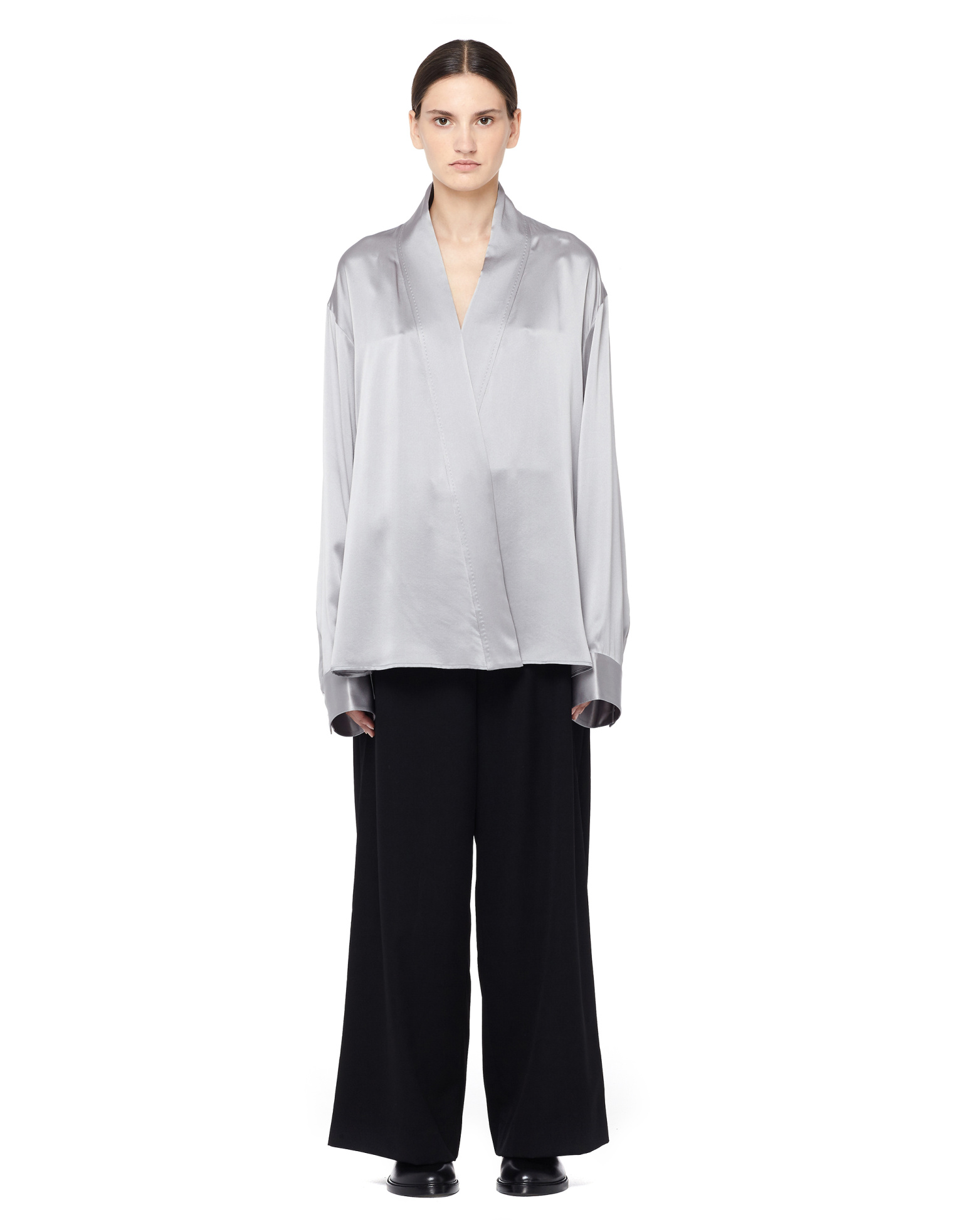 Haider Ackermann Блуза из шелка на запахе