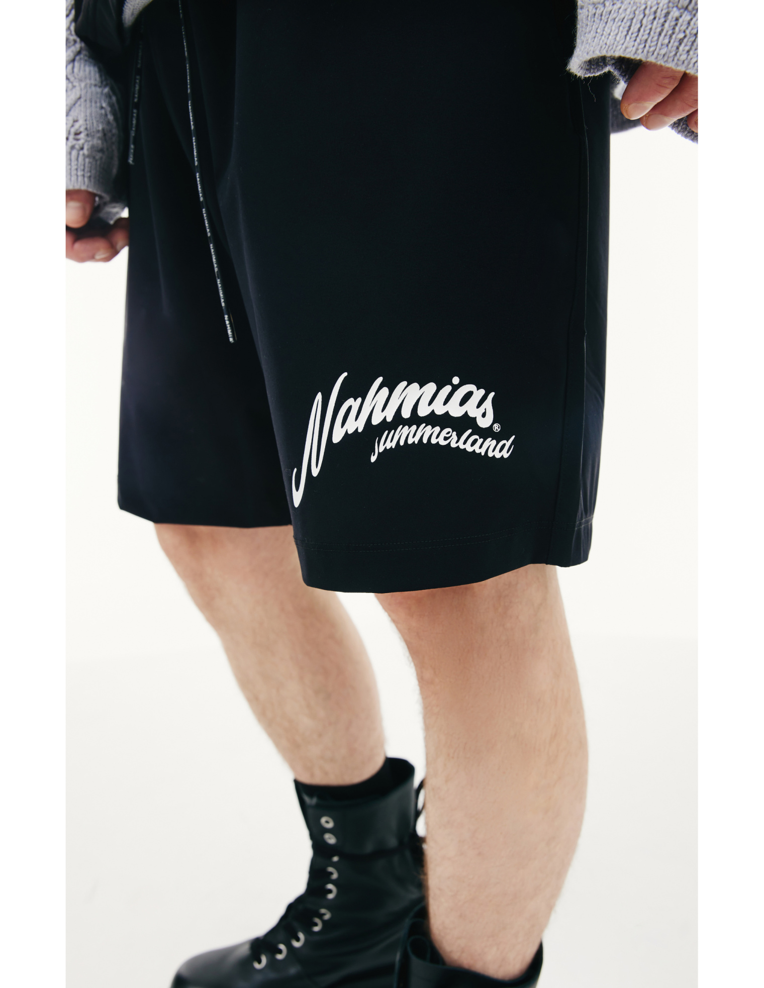 Nahmias Logo printed shorts