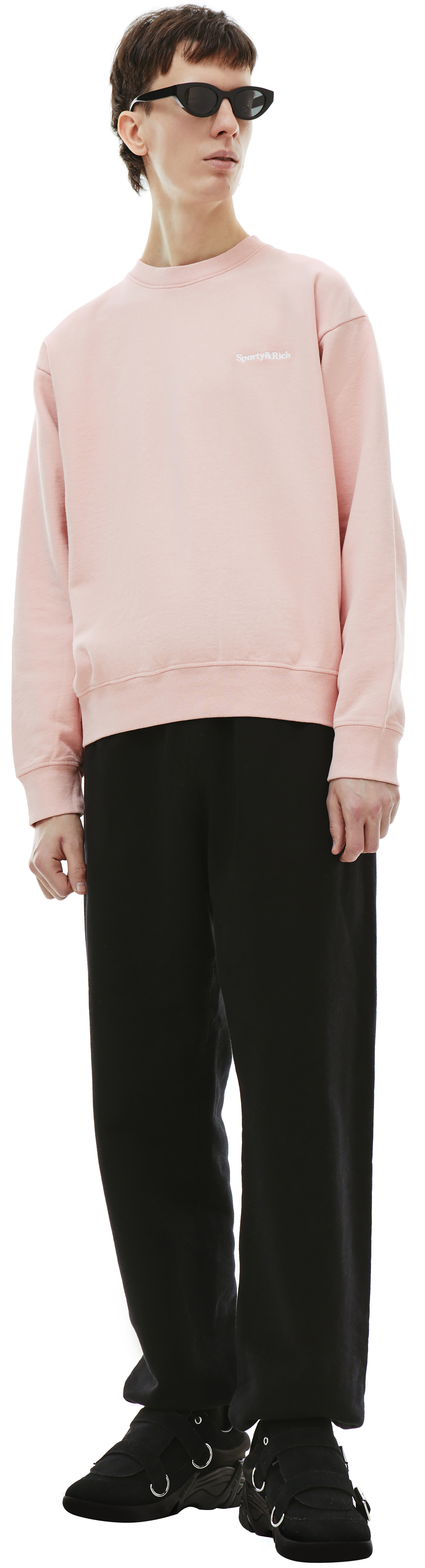 SPORTY & RICH Pink Logo Sweatshirt