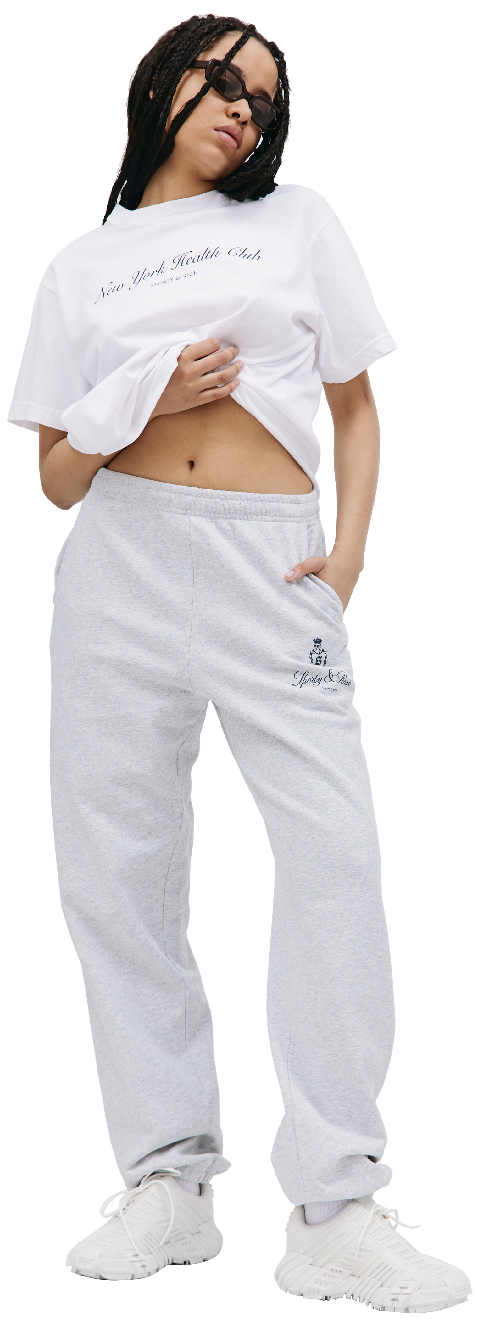 SPORTY & RICH Grey Vendome sweatpants