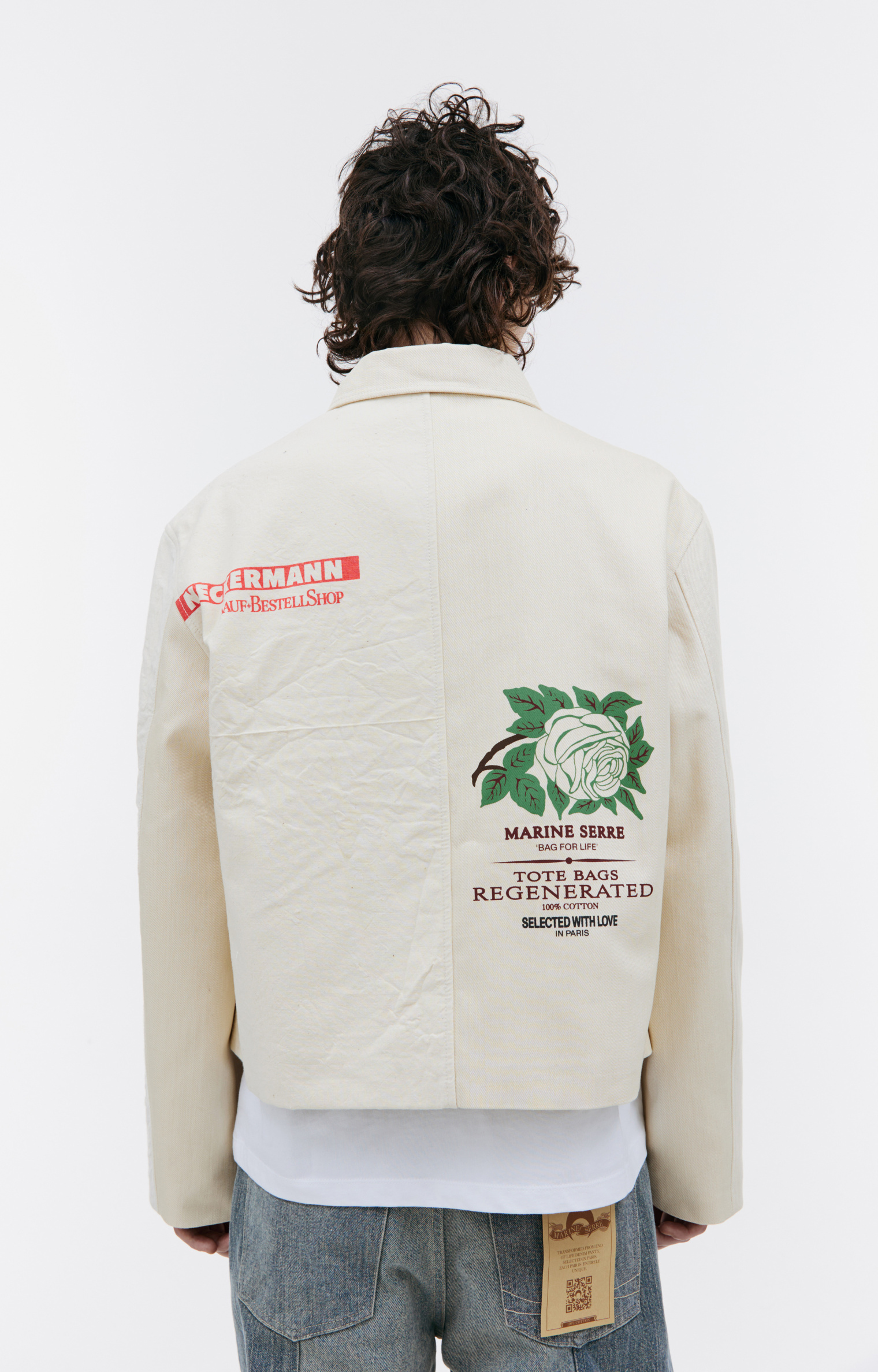 MARINE SERRE Patchwork cotton jacket