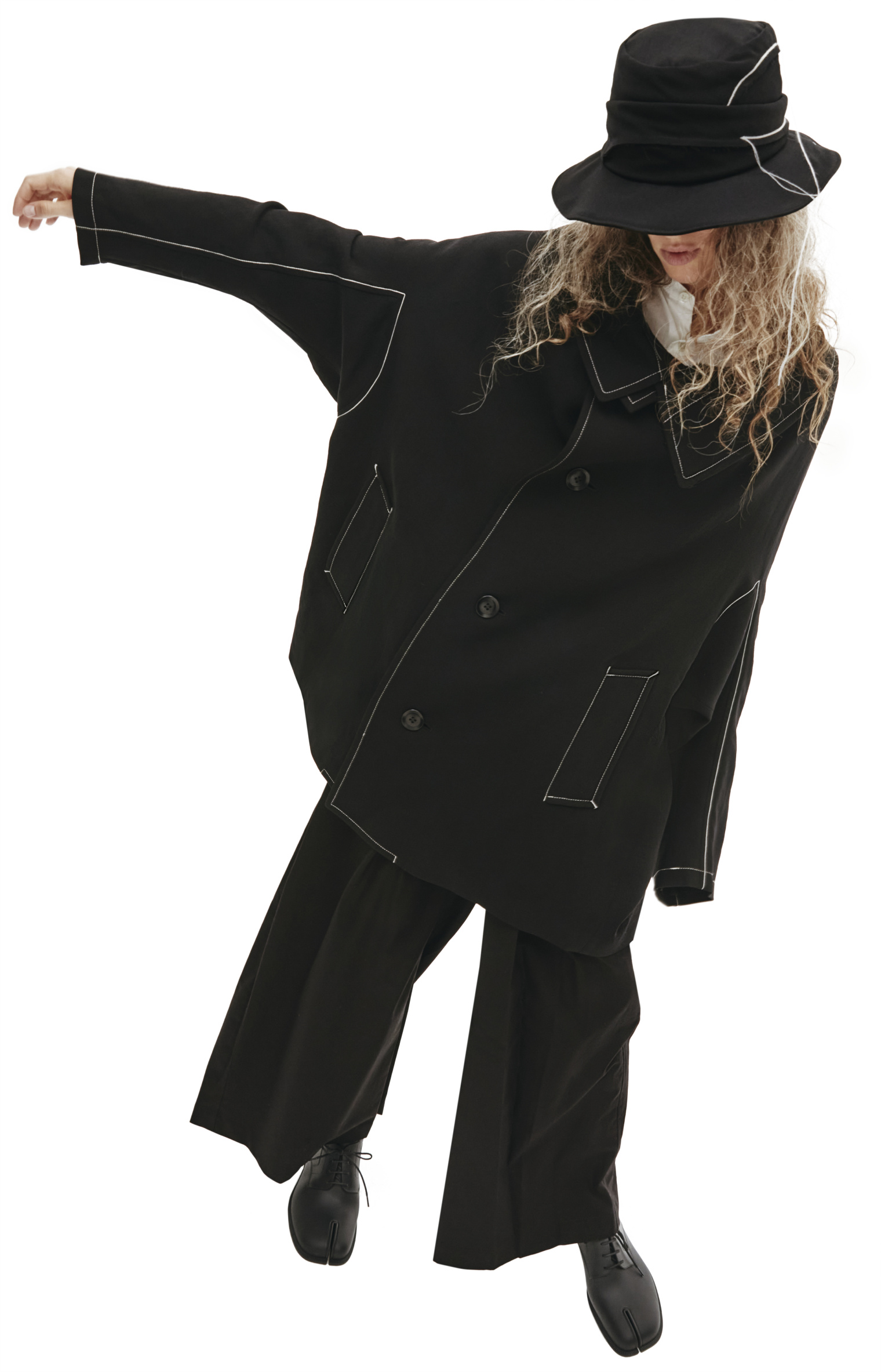 Y\'s Coat with contrasting seams