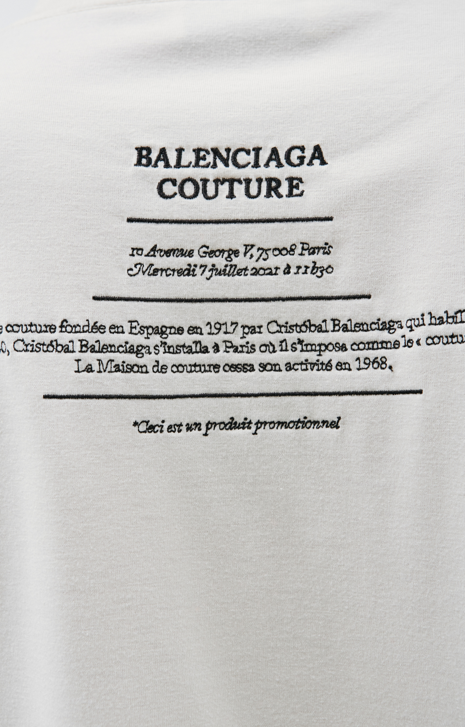 Balenciaga Beige embroidered t-shirt