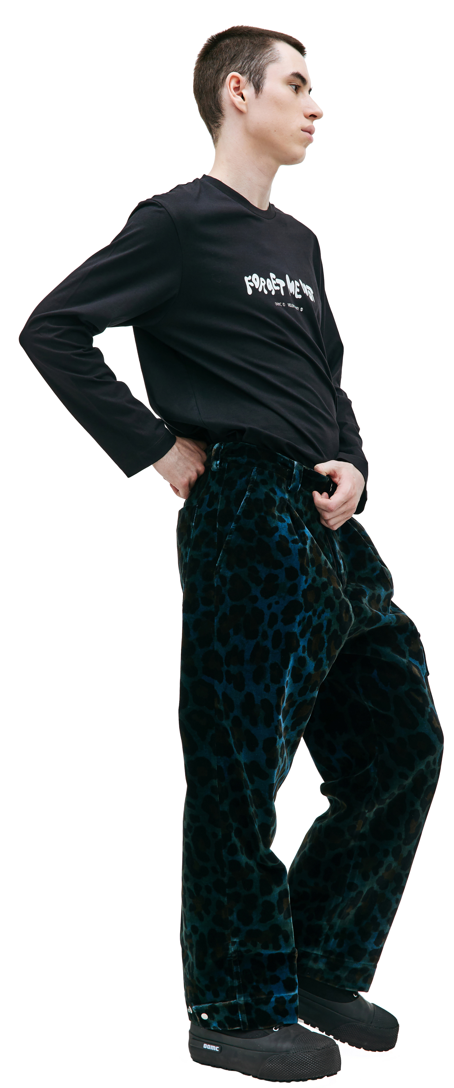OAMC Leopard trousers with pockets