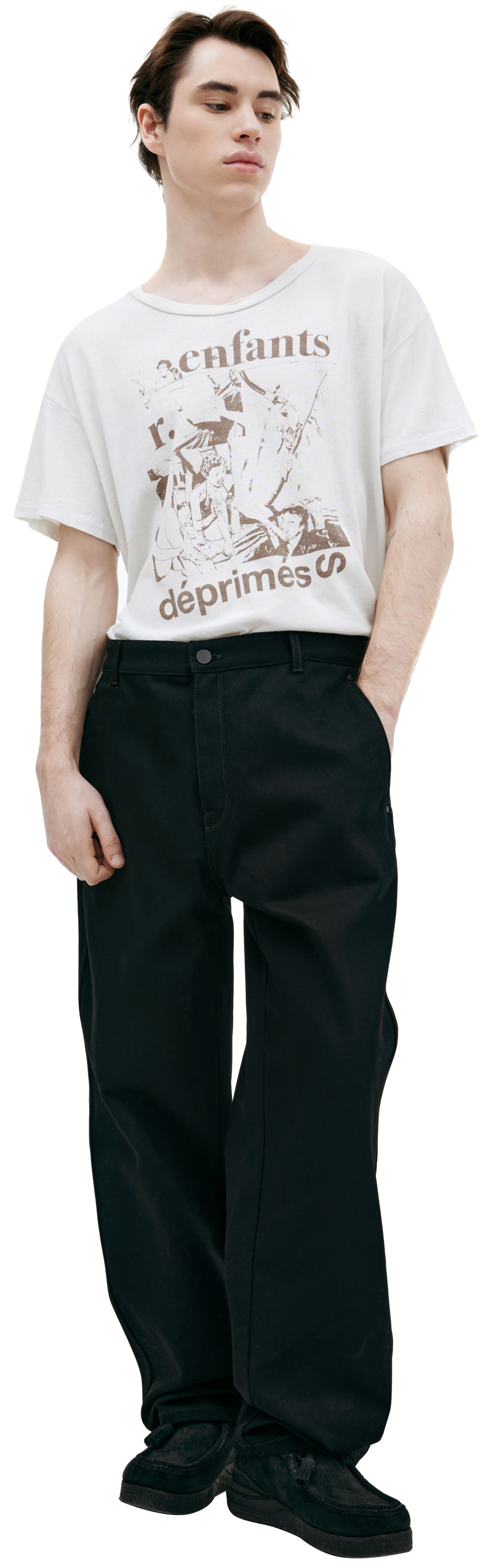 LOUIS GABRIEL NOUCHI Black jeans with patch