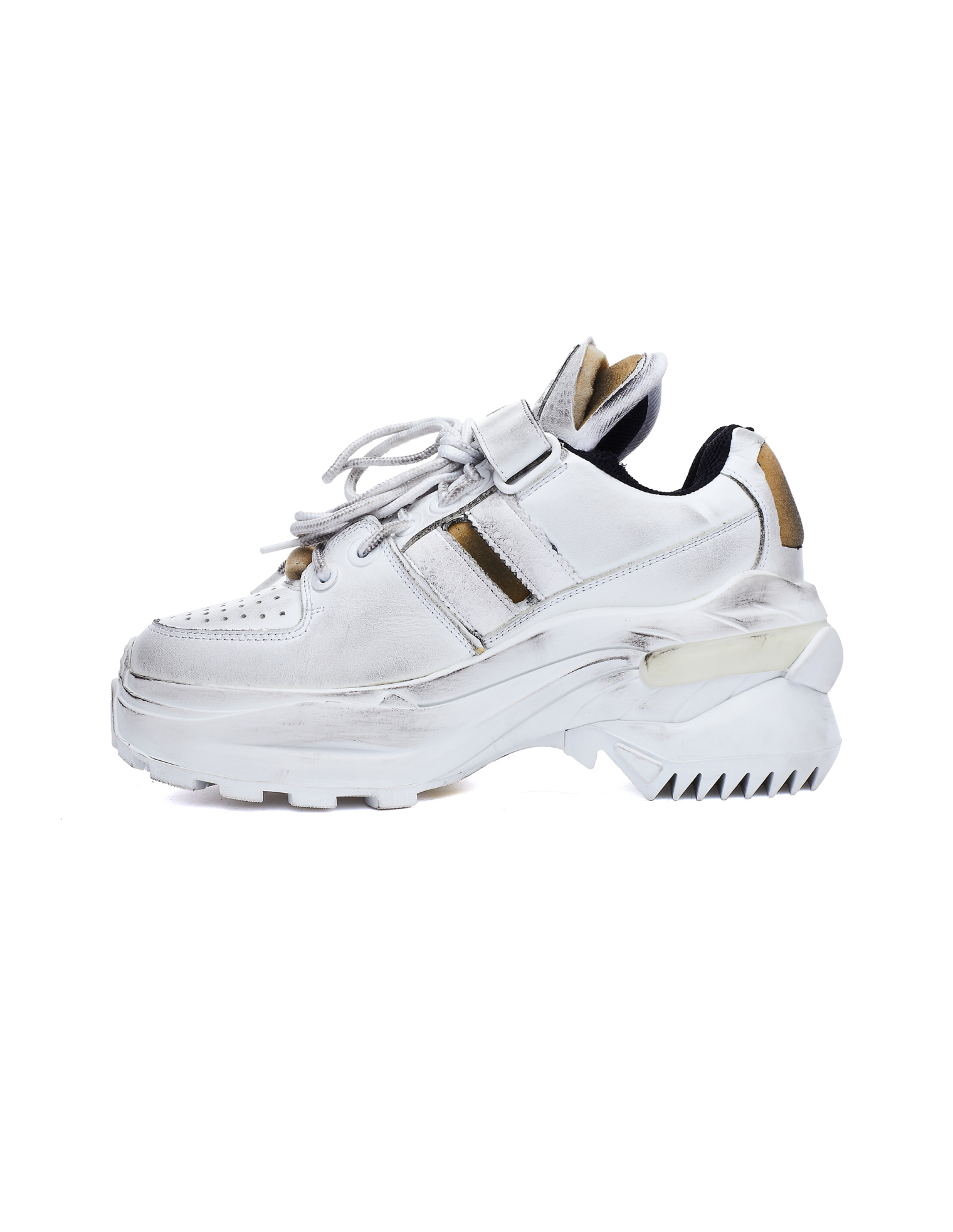 Maison Margiela Retro Fit White Leather Sneakers