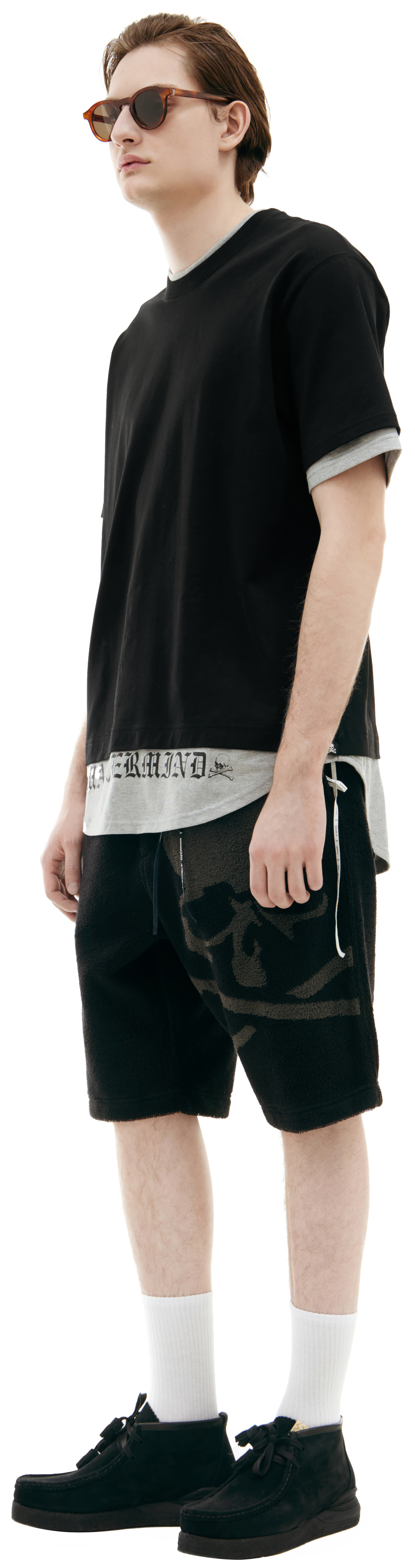 Mastermind WORLD Double-layer logo t-shirt