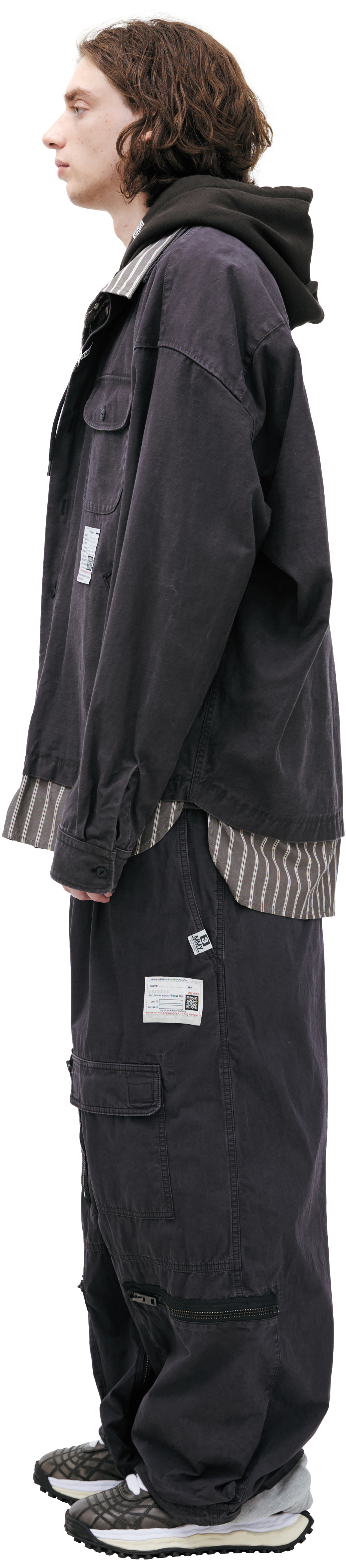 Maison Mihara Yasuhiro Shirt with a sewn-in hood