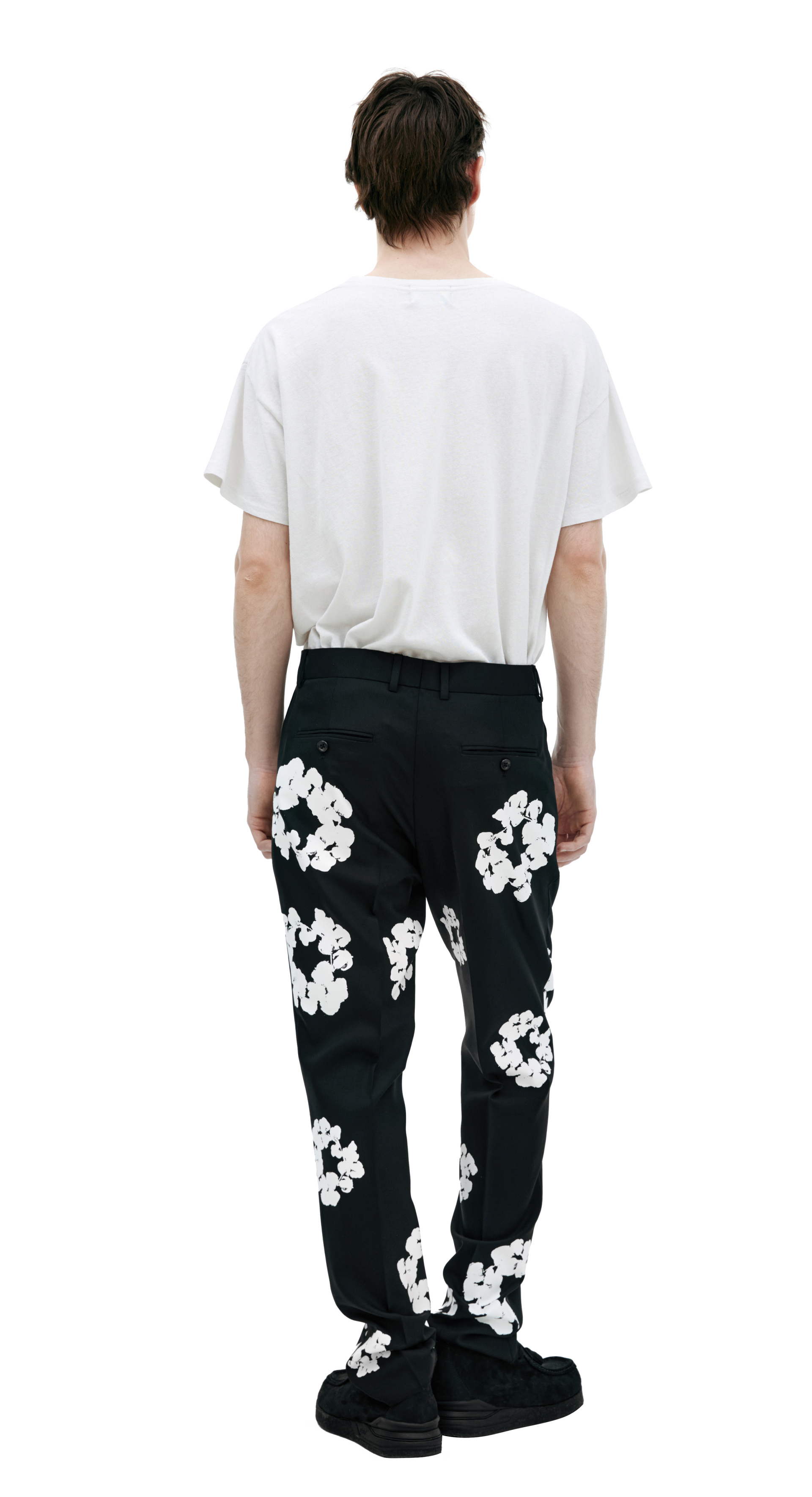 Saint Mxxxxxx Black trousers with flowers