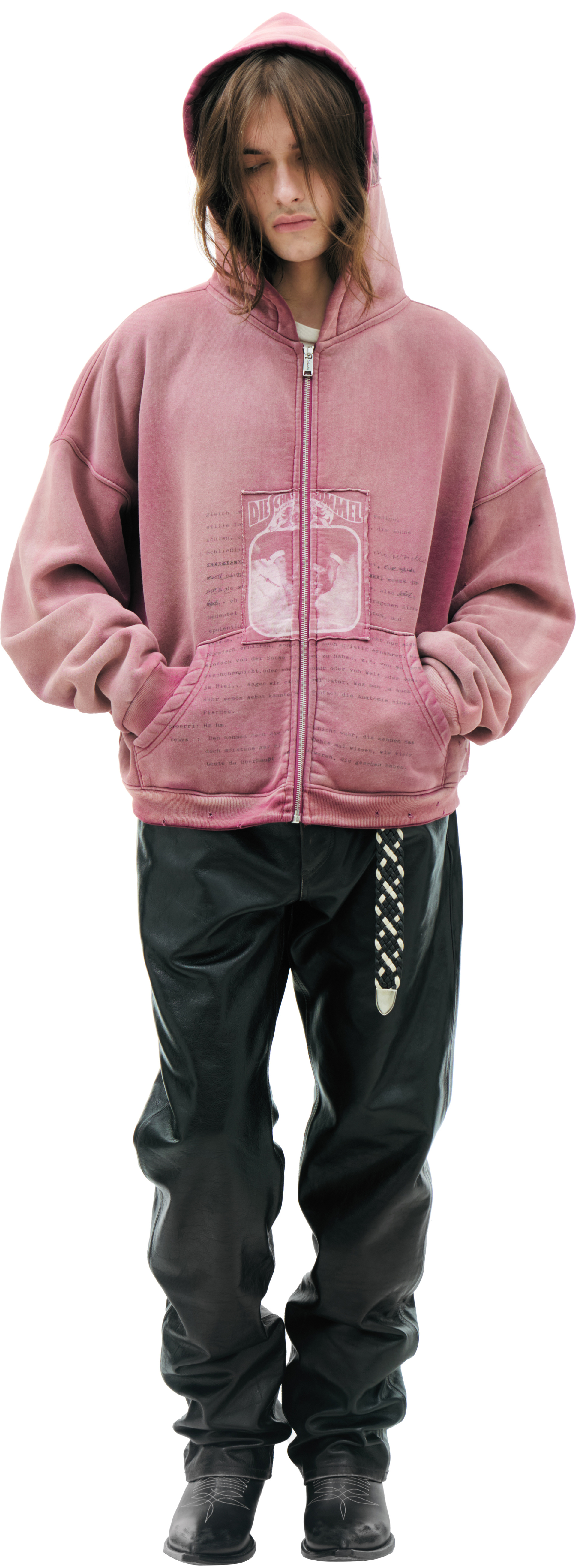 Enfants Riches Déprimés Pink zip-up hoodie