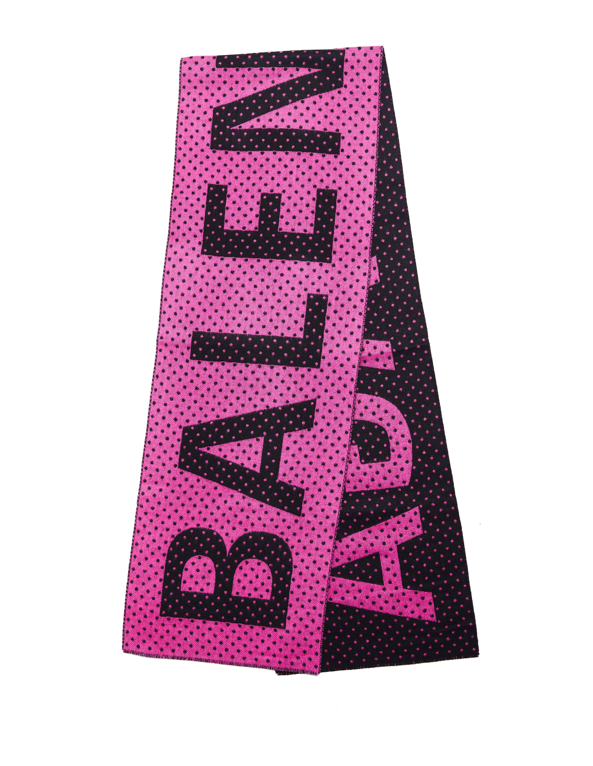 Balenciaga Pink Logo Polka Dot Scarf