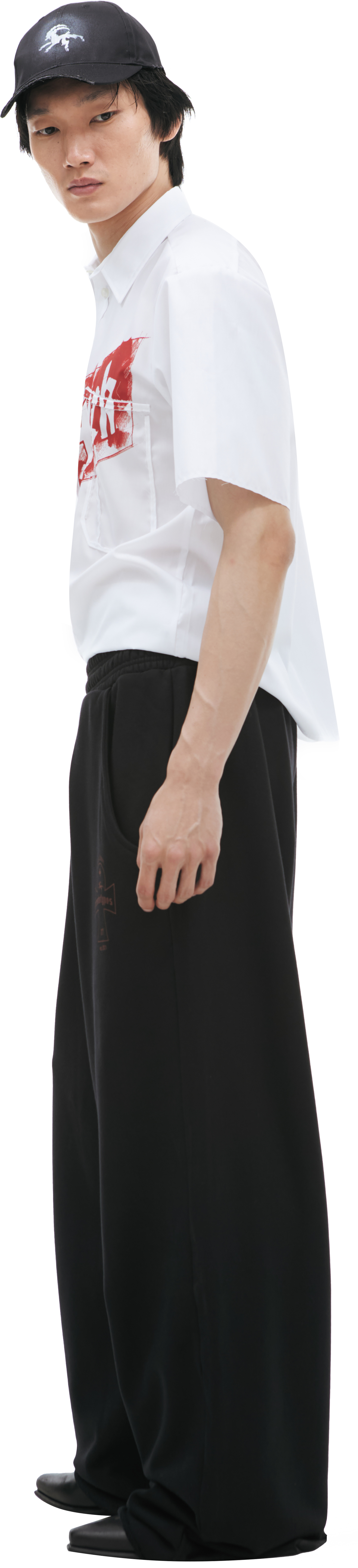 PROTOTYPES Wide-leg sweatpants with a waistband