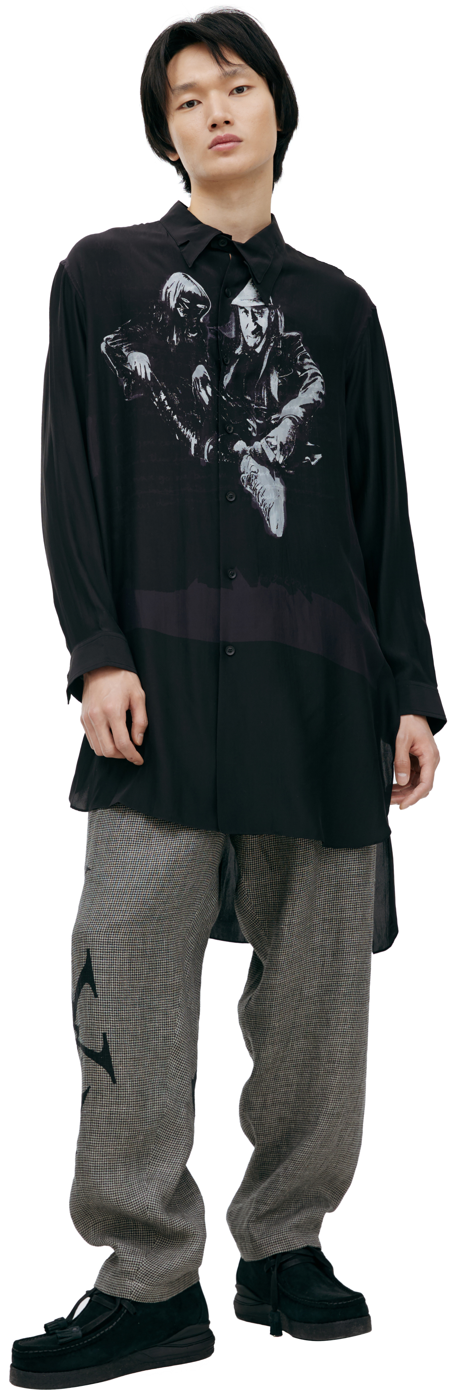 Yohji Yamamoto Silk print shirt