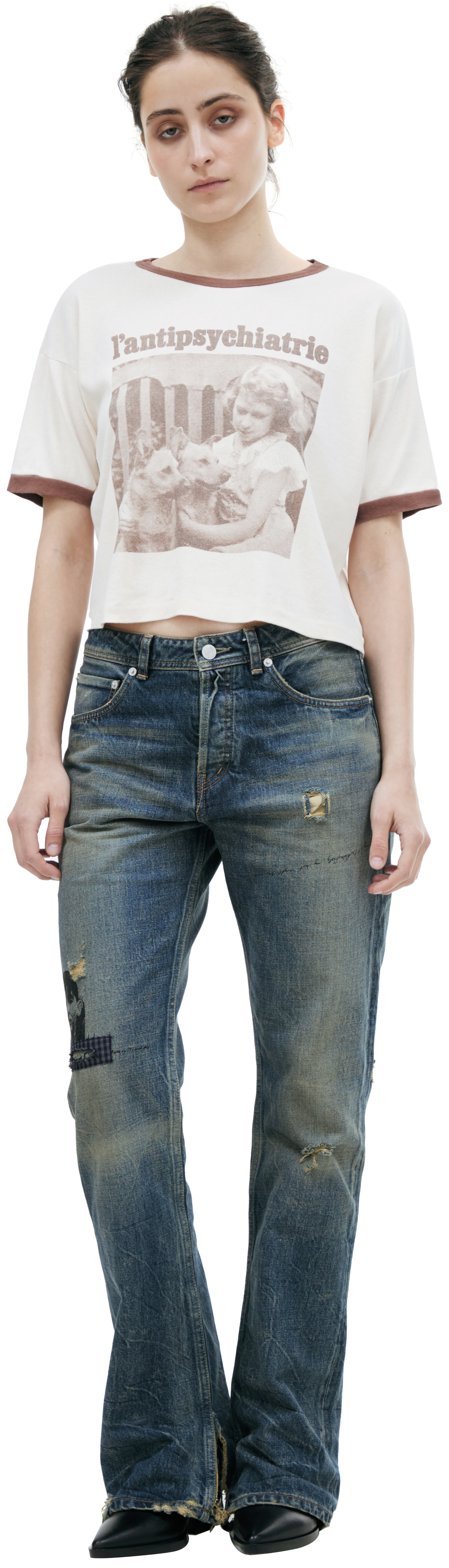 Enfants Riches Déprimés Flared jeans with distressed details