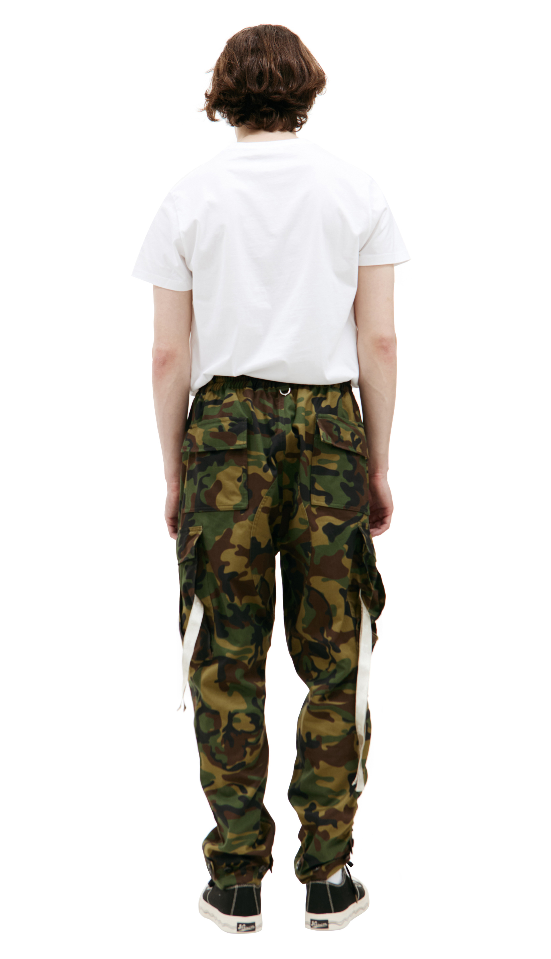 Mastermind WORLD Black cotton cargo trousers
