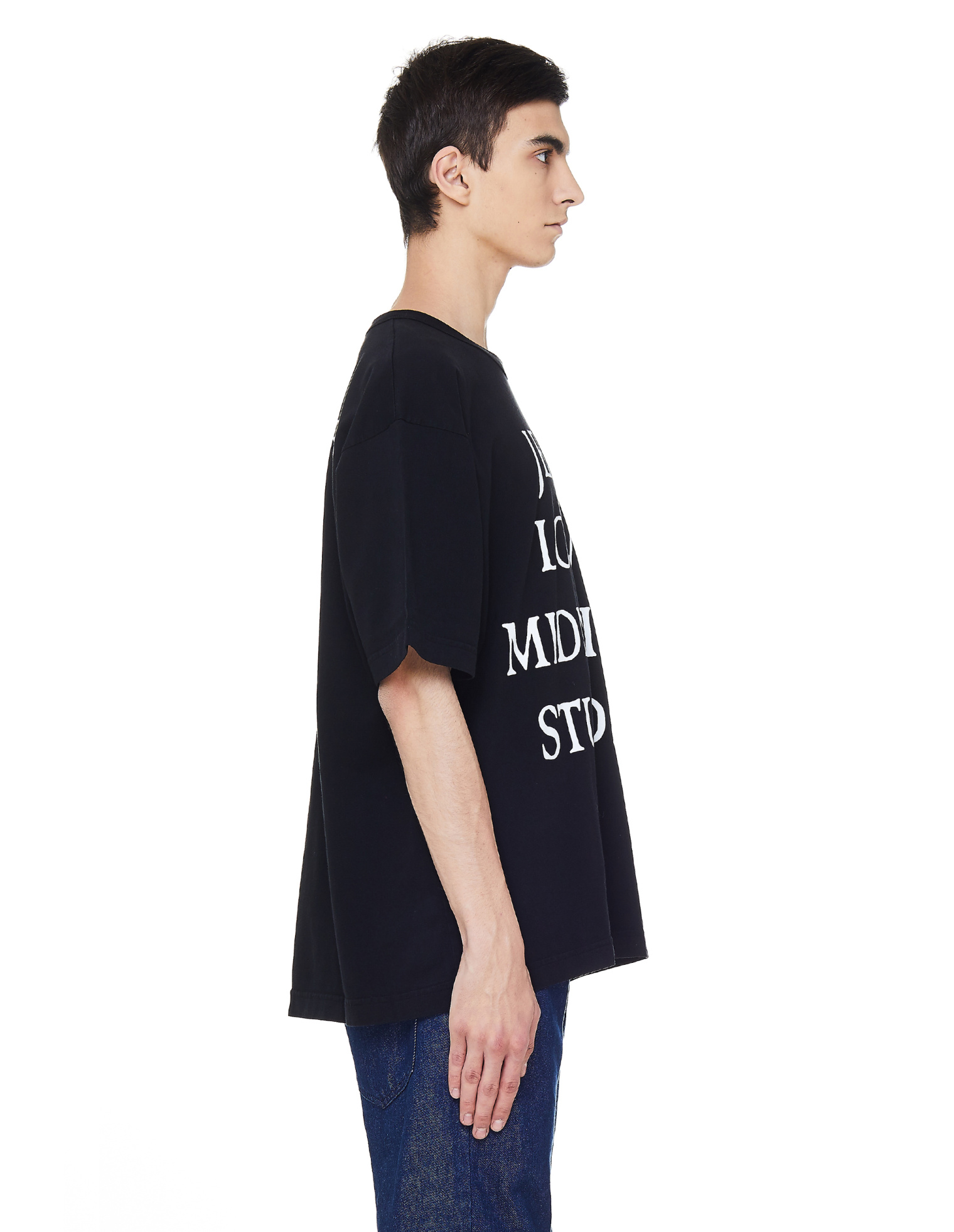 Midnight Studios Black Jesus Loves Printed T-shirt