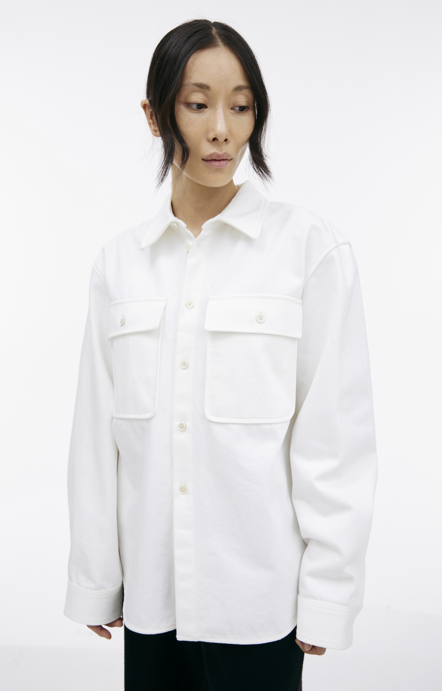 Jil Sander Denim shirt with patch pockets