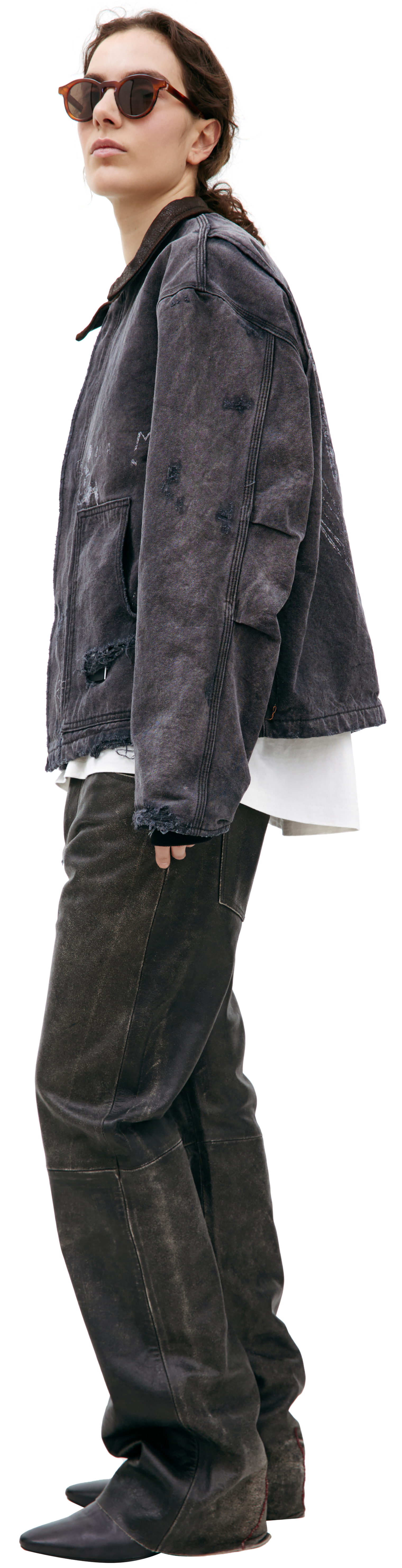 Enfants Riches Deprimes Grey monoprint jacket